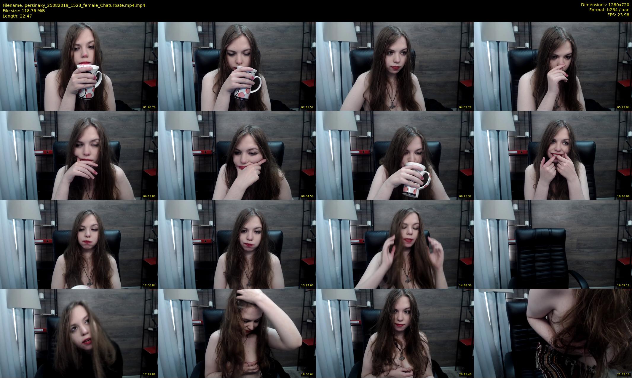 persinaky — 23 minute Chaturbate female cam show recording, 720p, Aug 25, 2019