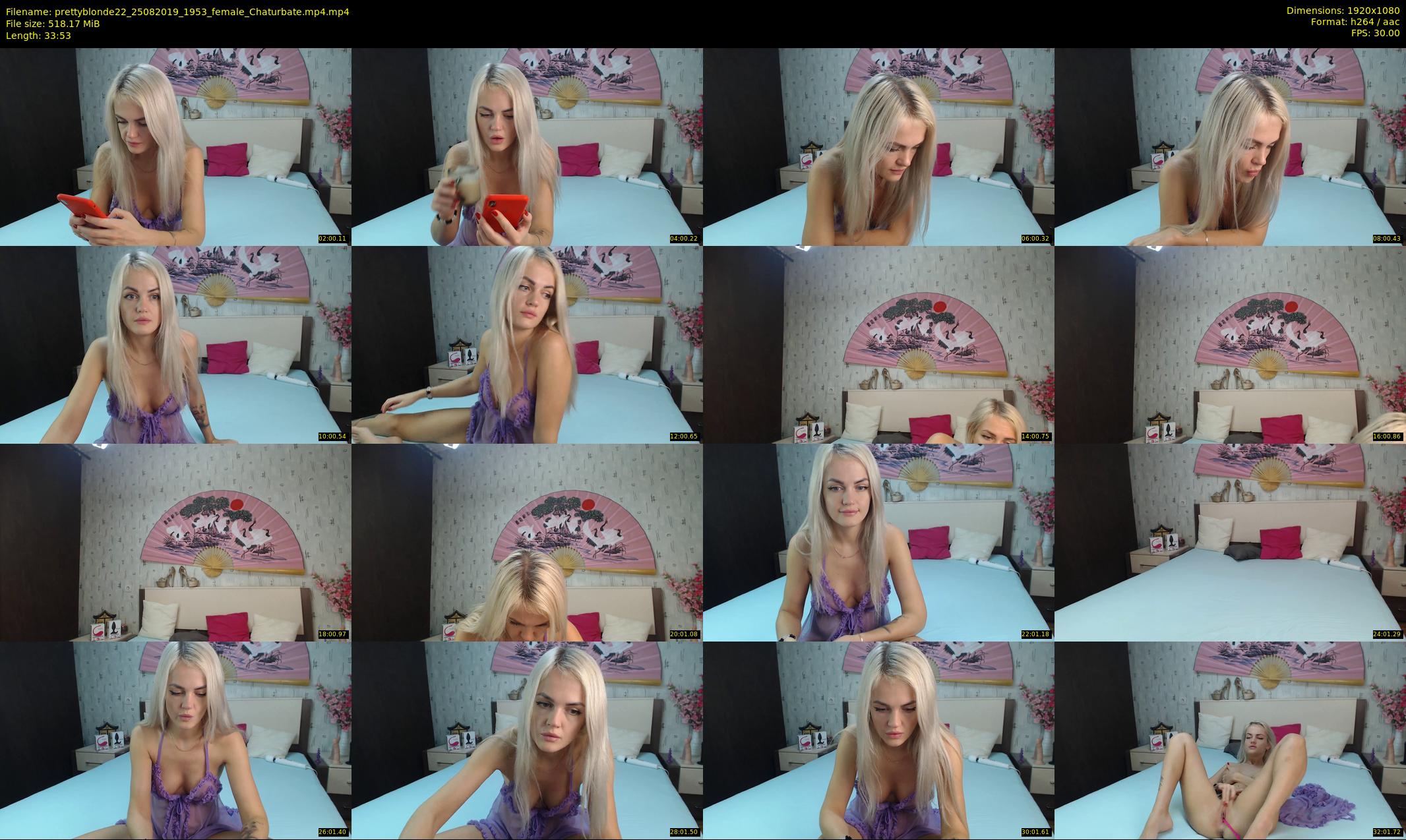 prettyblonde22 — 34 minute Chaturbate female cam show recording, 1080p, Aug 25, 2019