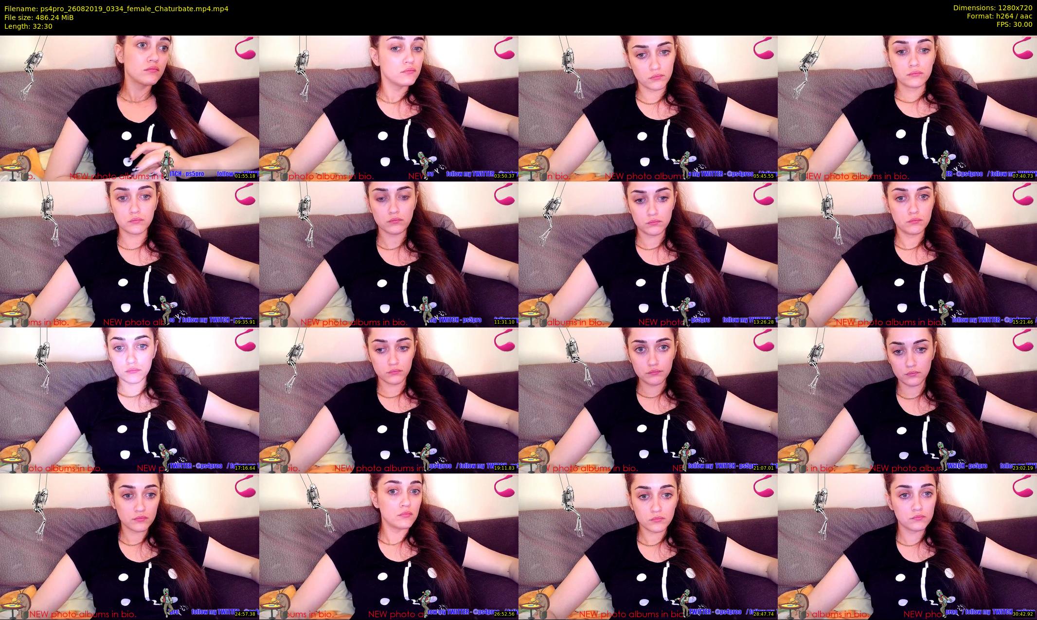 ps4pro — 33 minute Chaturbate female cam show recording, 720p, Aug 26, 2019