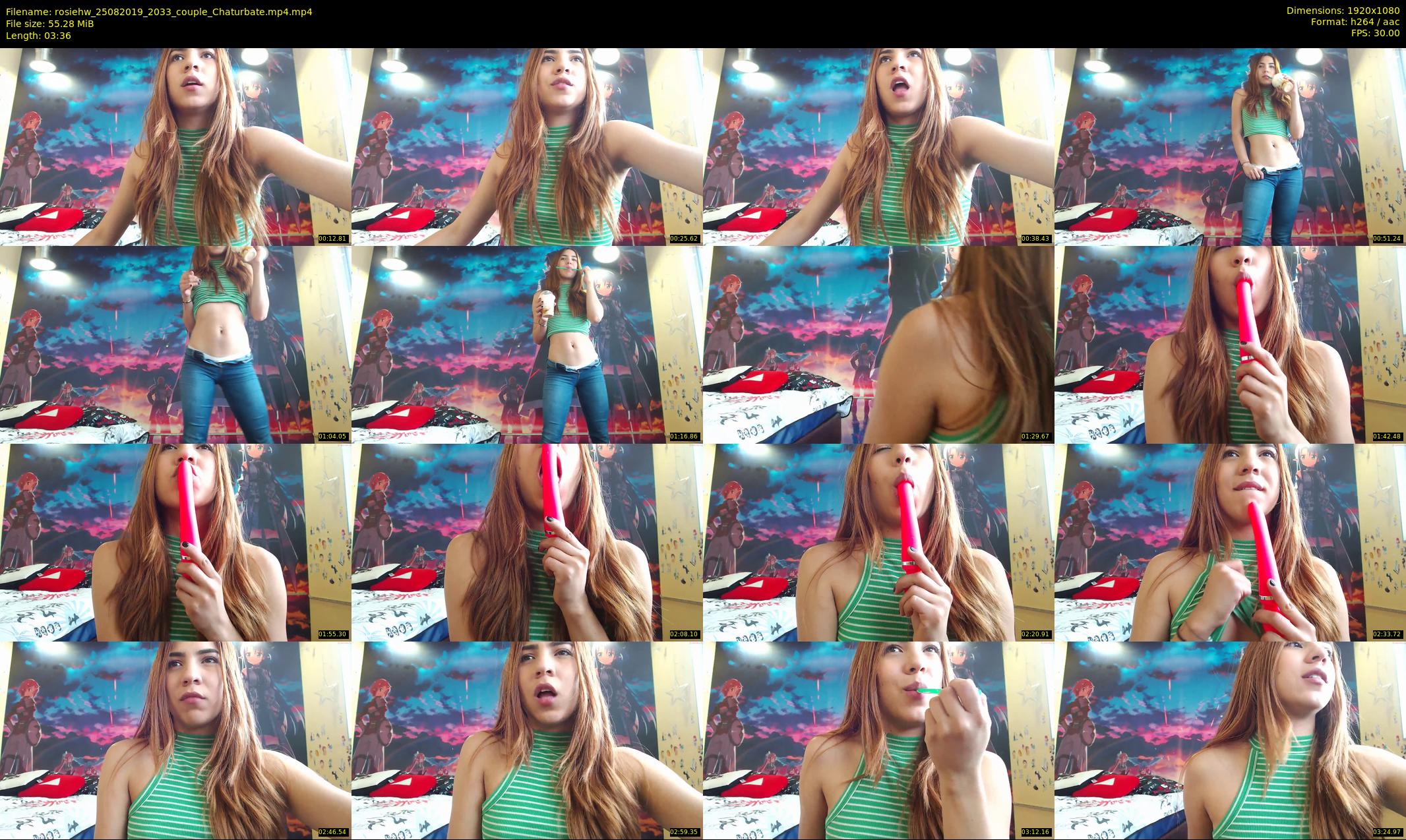 rosiehw — 4 minute Chaturbate couple cam show recording, 1080p, Aug 25, 2019