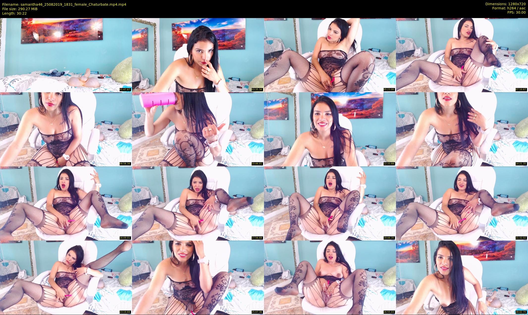samantha46 — 31 minute Chaturbate female cam show recording, 720p, Aug 25, 2019