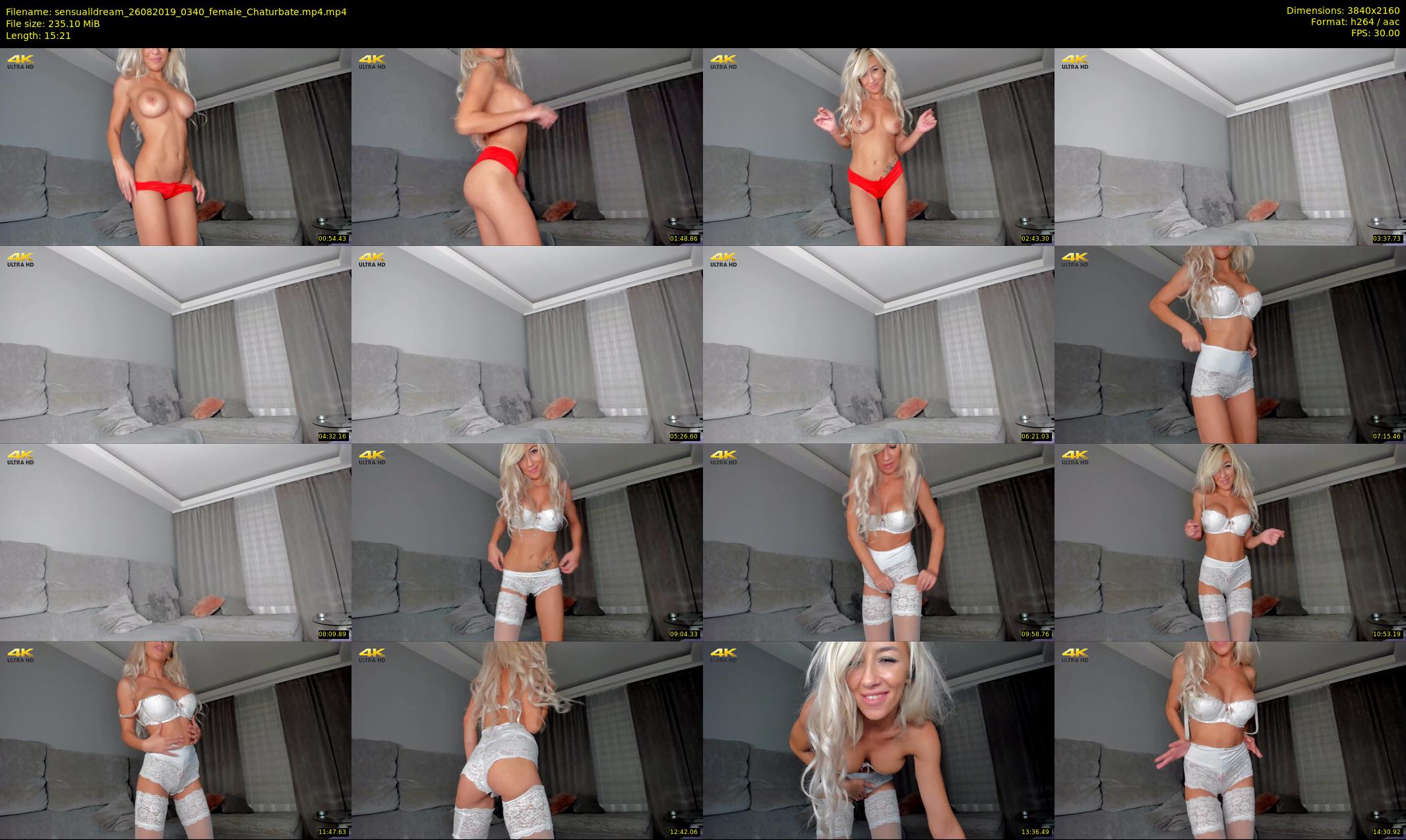sensualldream — 16 minute Chaturbate female cam show recording, 4K, Aug 26, 2019