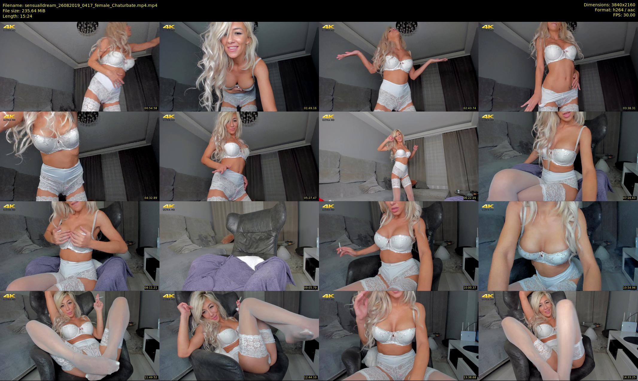 sensualldream — 16 minute Chaturbate female cam show recording, 4K, Aug 26, 2019