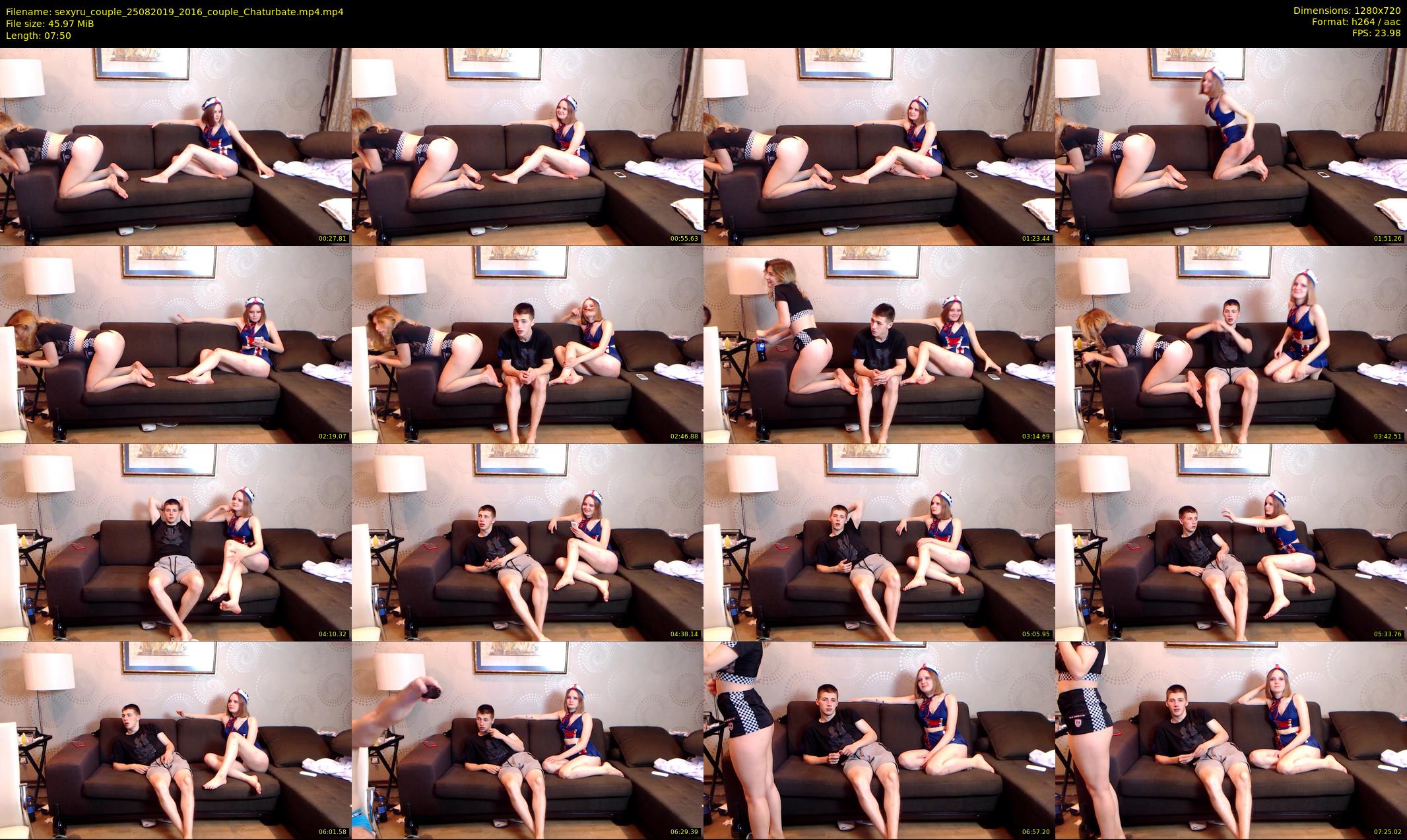 sexyru_couple — 8 minute Chaturbate couple cam show recording, 720p, Aug 25, 2019