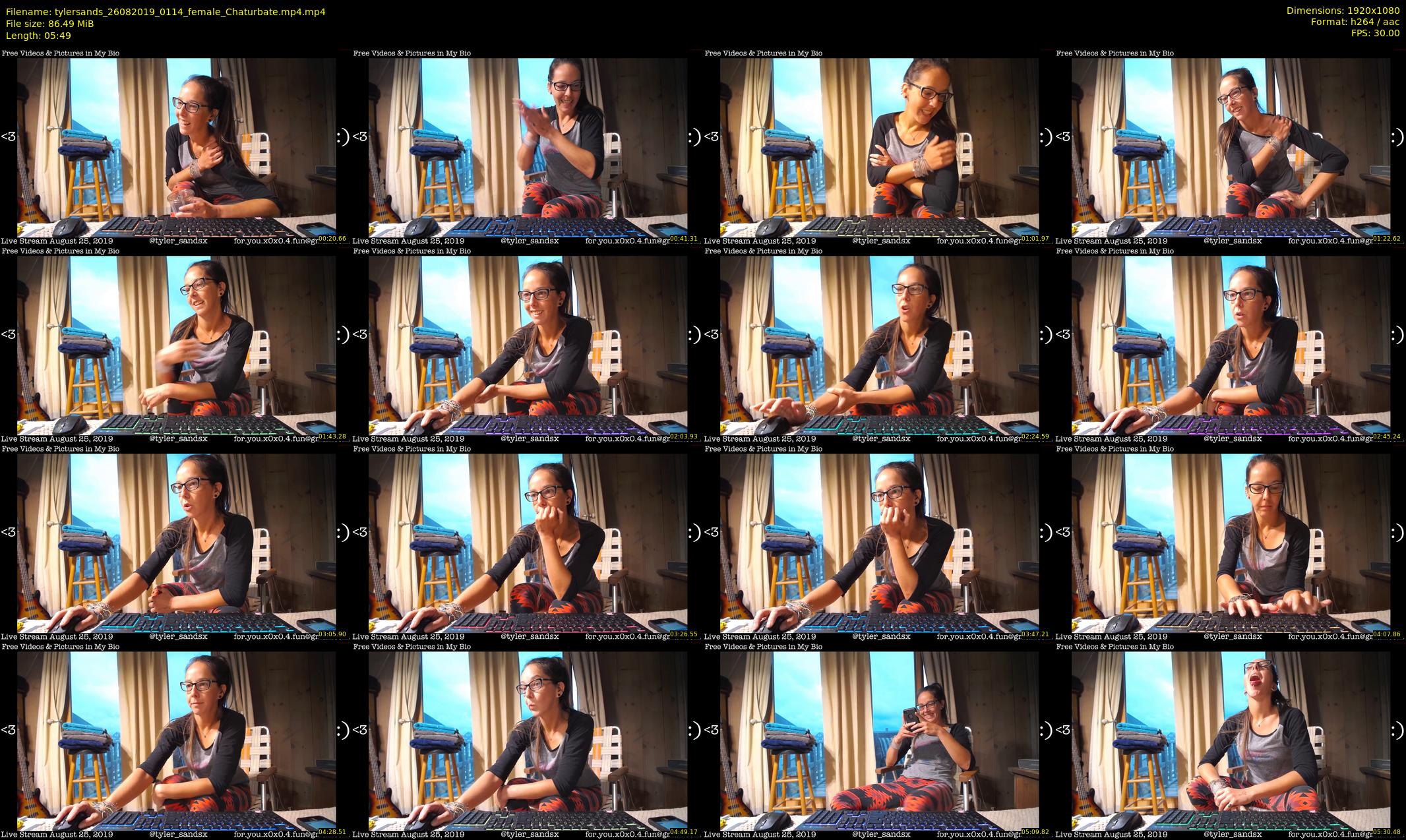tylersands — 6 minute Chaturbate female cam show recording, 1080p, Aug 26, 2019