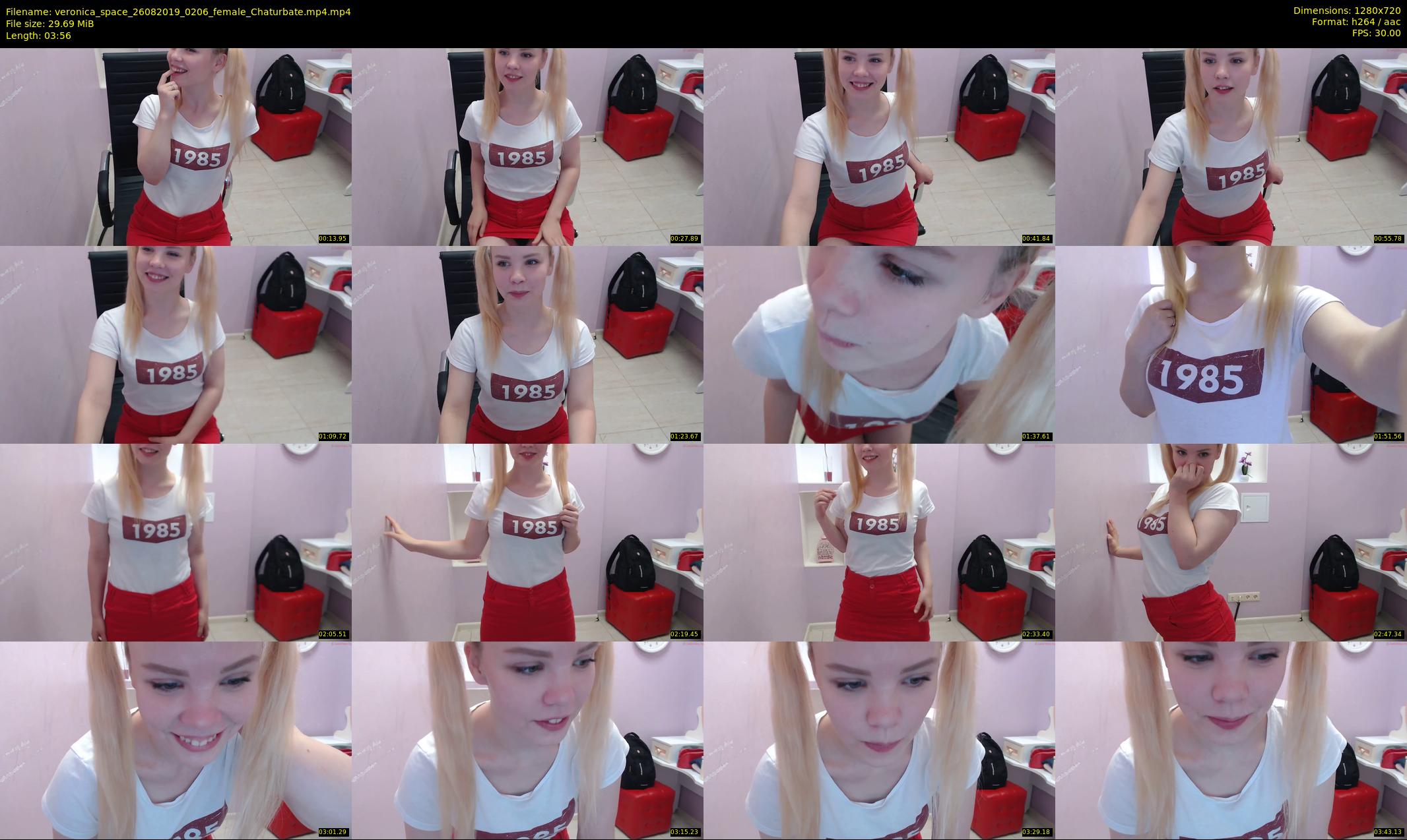 veronica_space — 4 minute Chaturbate female cam show recording, 720p, Aug 26, 2019