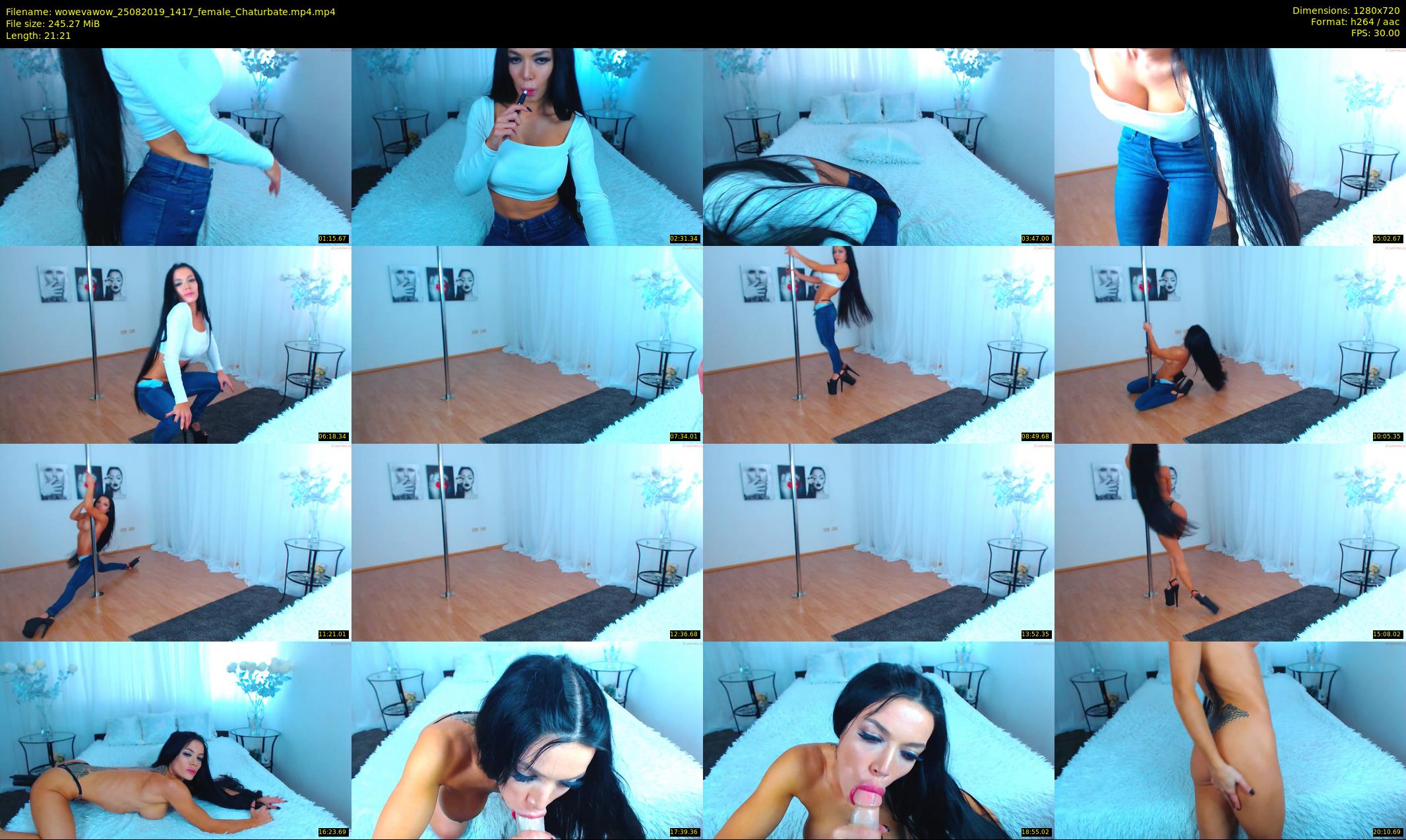 wowevawow — 22 minute Chaturbate female cam show recording, 720p, Aug 25, 2019