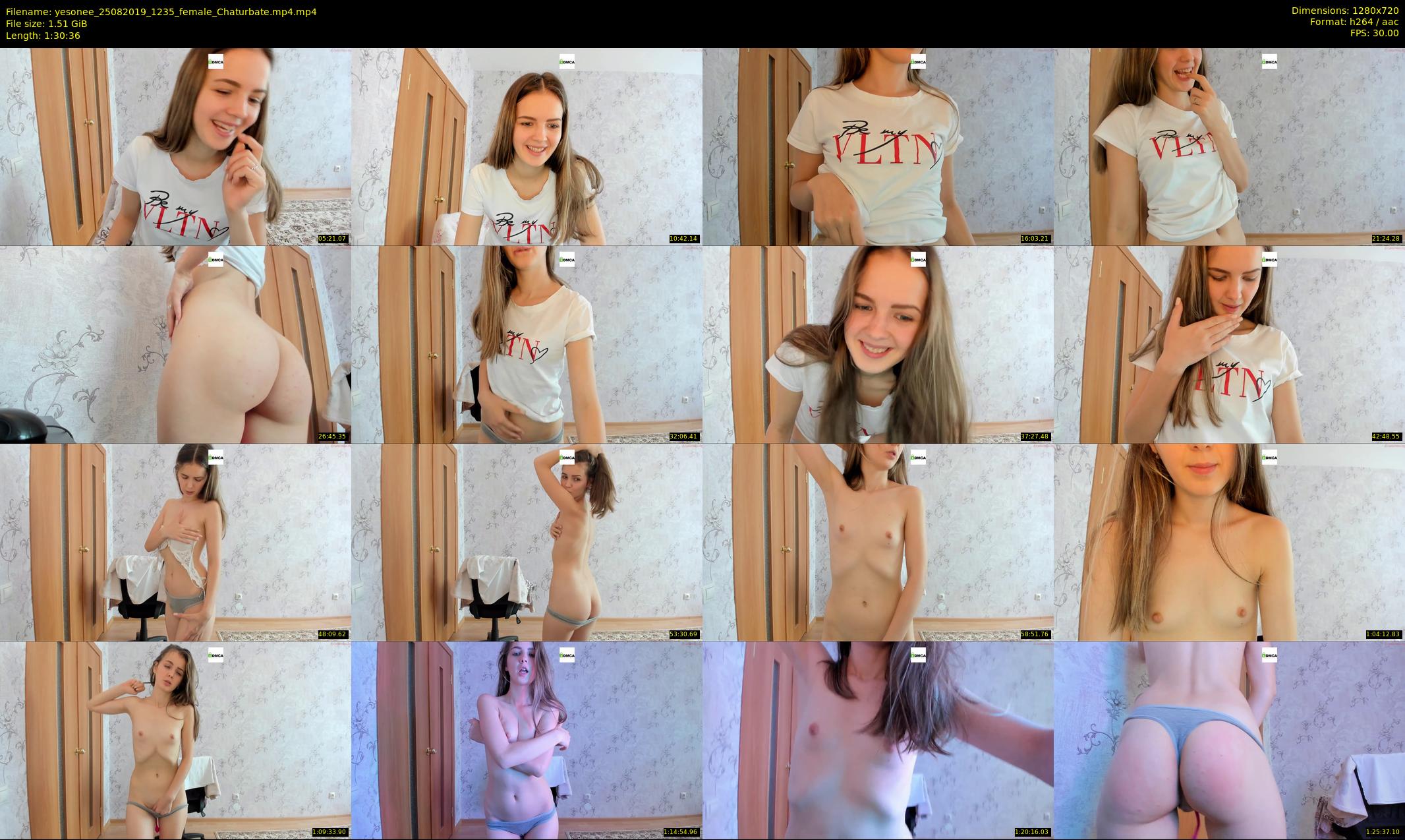 yesonee — 91 minute Chaturbate female cam show recording, 720p, Aug 25, 2019