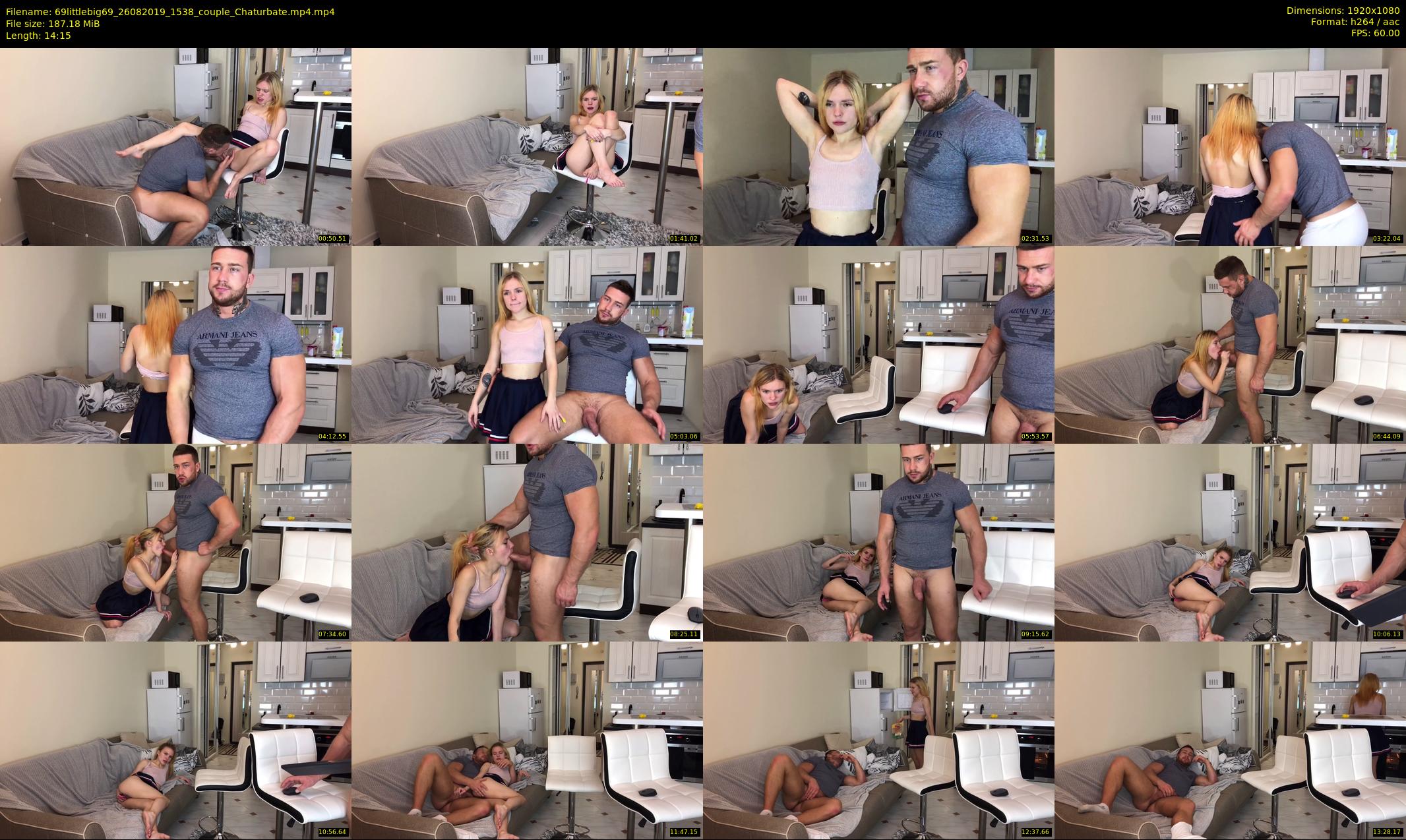 69littlebig69 — 15 minute Chaturbate couple cam show recording, 1080p, Aug 26, 2019
