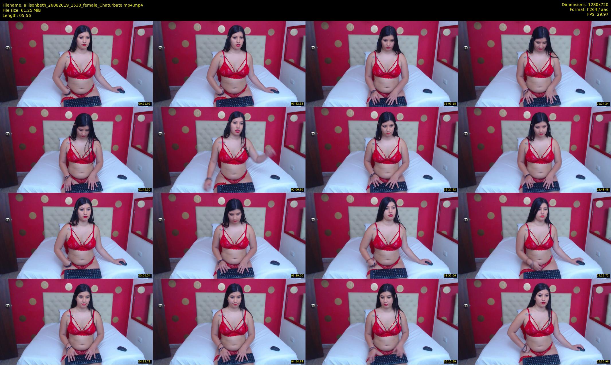 allisonbeth — 6 minute Chaturbate female cam show recording, 720p, Aug 26, 2019