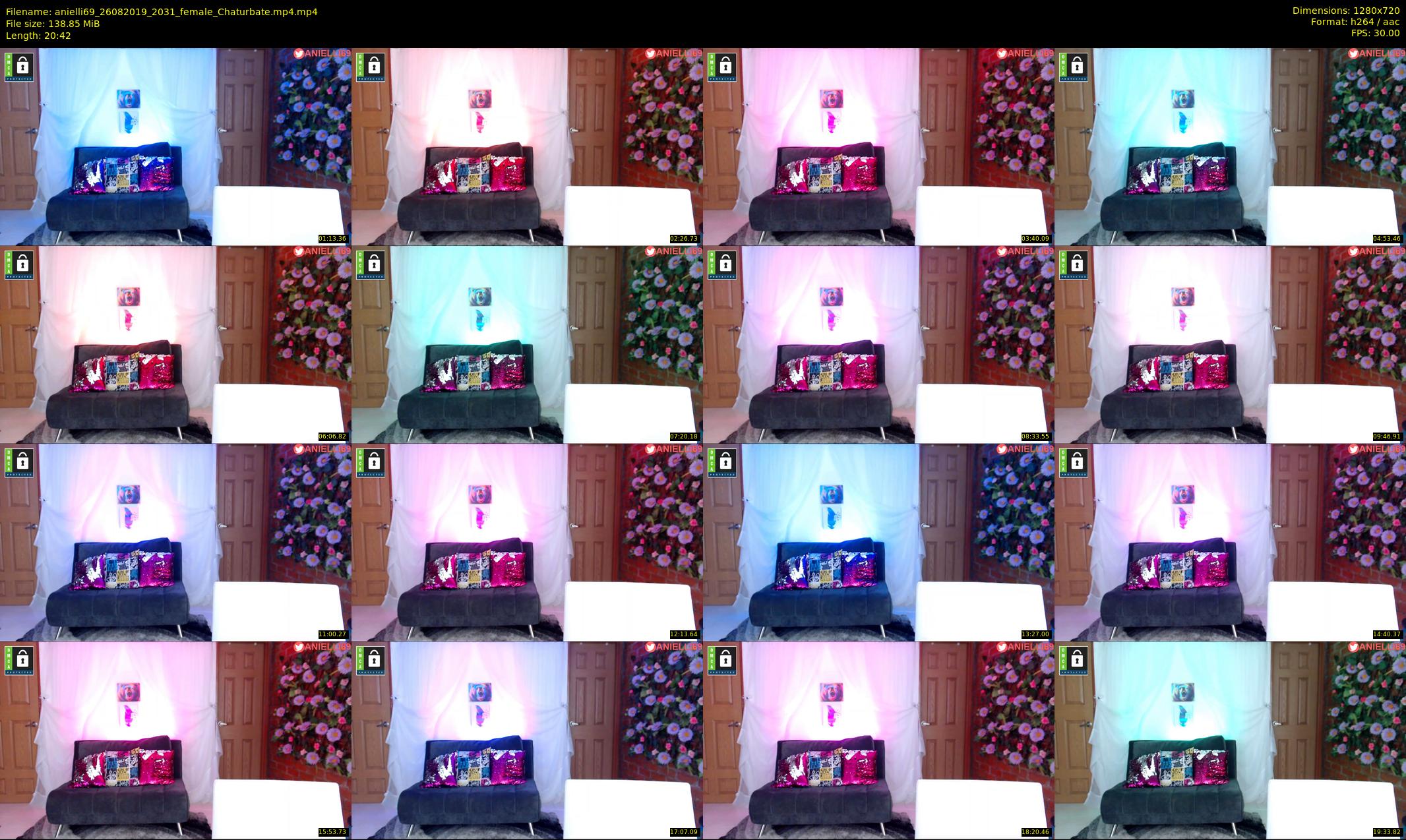 anielli69 — 21 minute Chaturbate female cam show recording, 720p, Aug 26, 2019