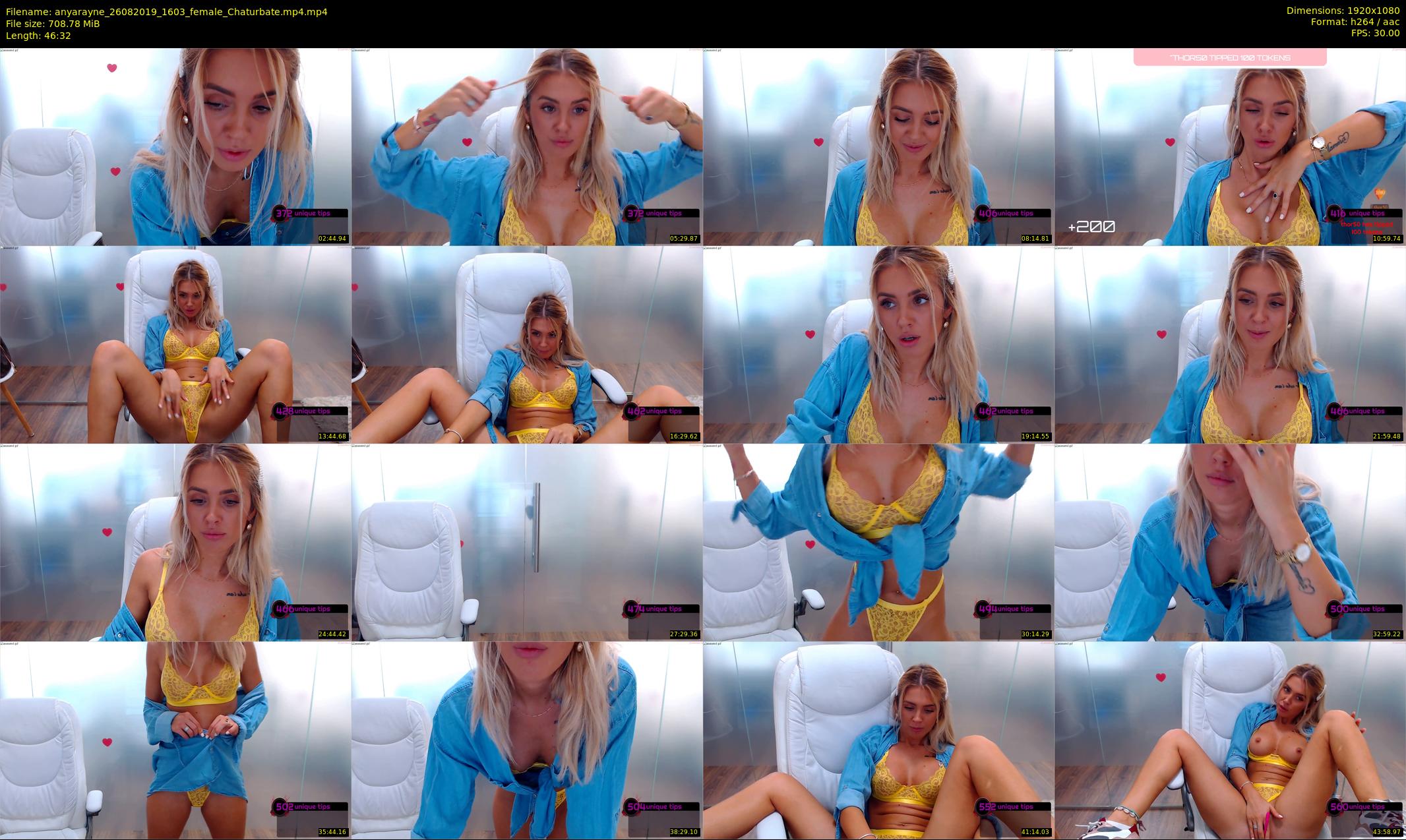 anyarayne — 47 minute Chaturbate female cam show recording, 1080p, Aug 26, 2019