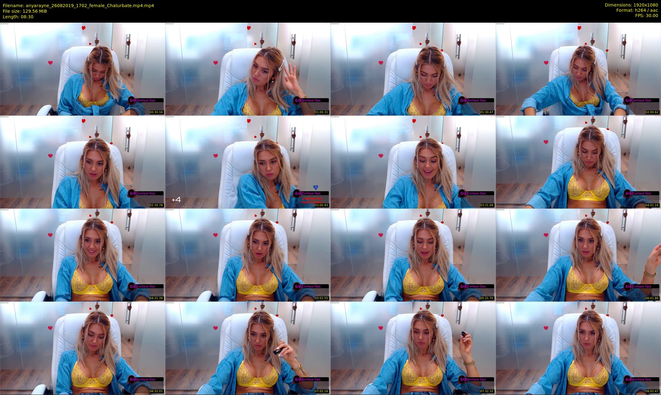 anyarayne — 9 minute Chaturbate female cam show recording, 1080p, Aug 26, 2019