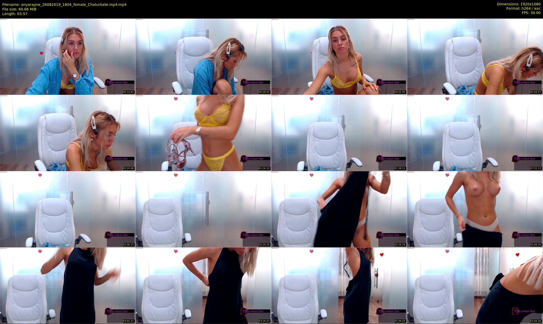anyarayne — 4 minute Chaturbate female cam show recording, 1080p, Aug 26, 2019