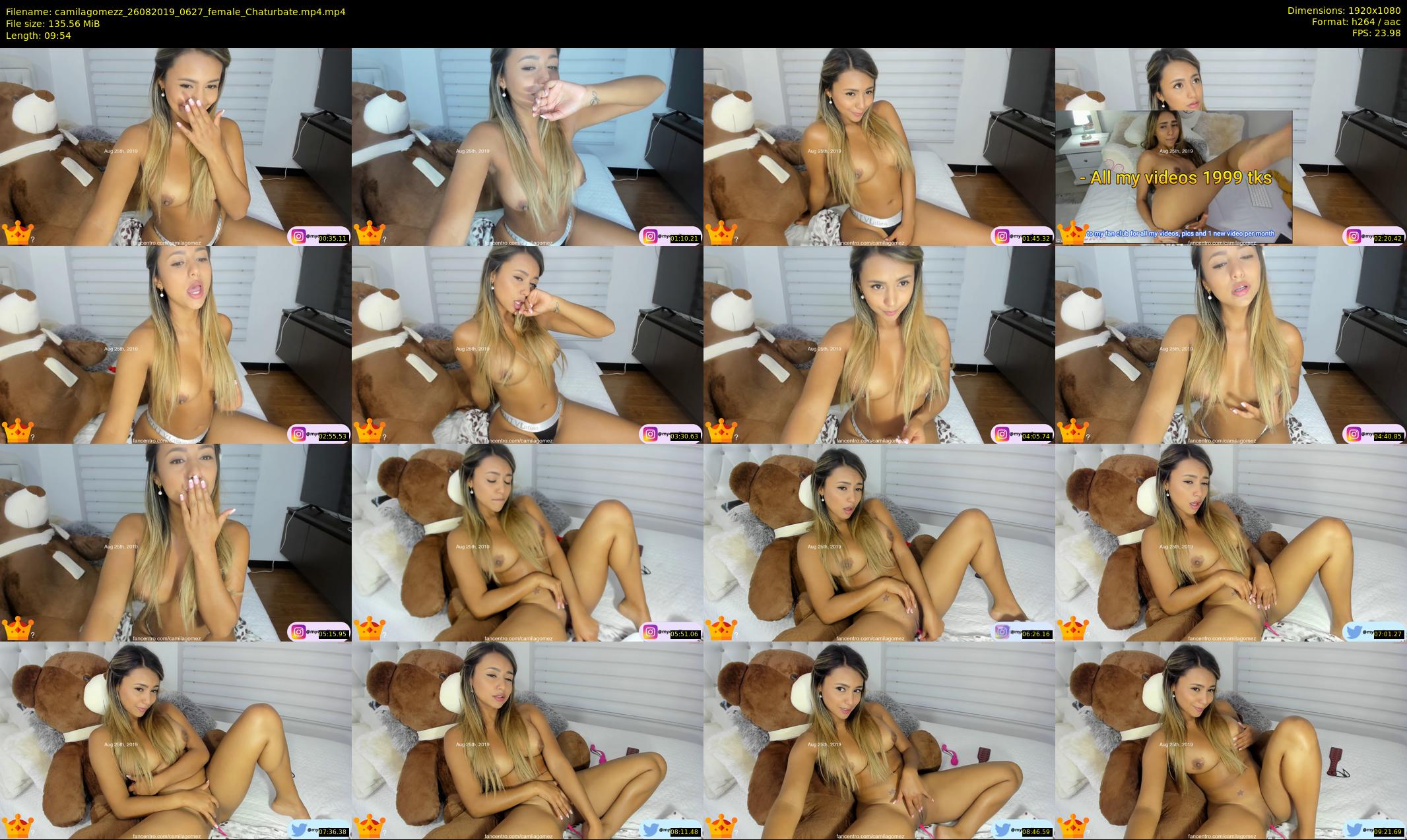 camilagomezz — 10 minute Chaturbate female cam show recording, 1080p, Aug 26, 2019