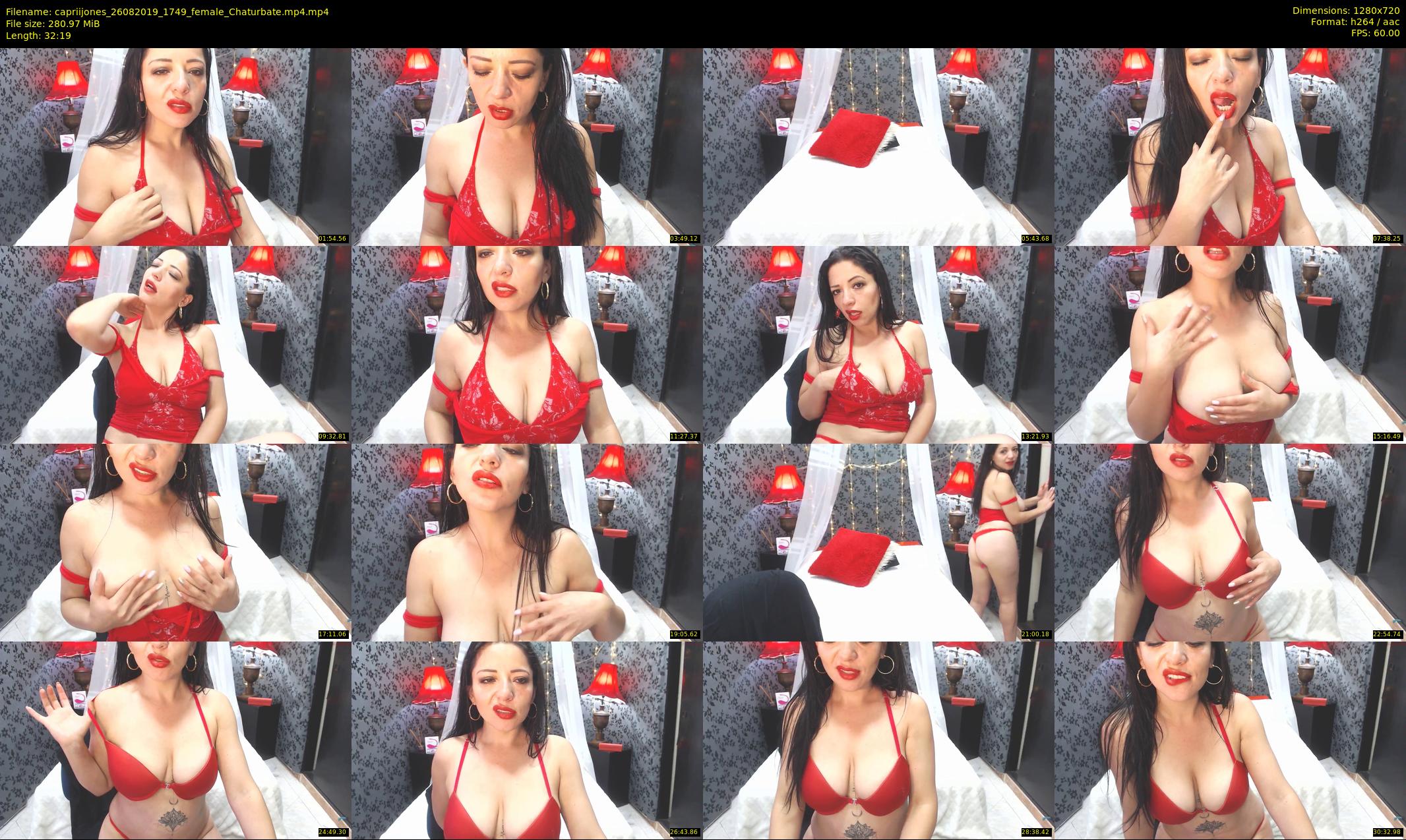 capriijones — 33 minute Chaturbate female cam show recording, 720p, Aug 26, 2019