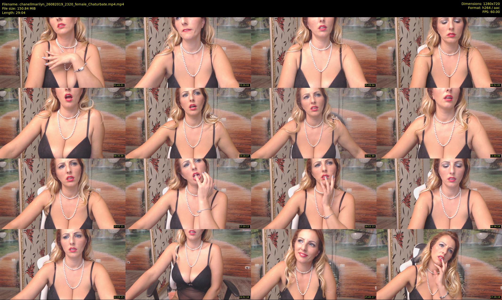chanellmarilyn — 30 minute Chaturbate female cam show recording, 720p, Aug 26, 2019
