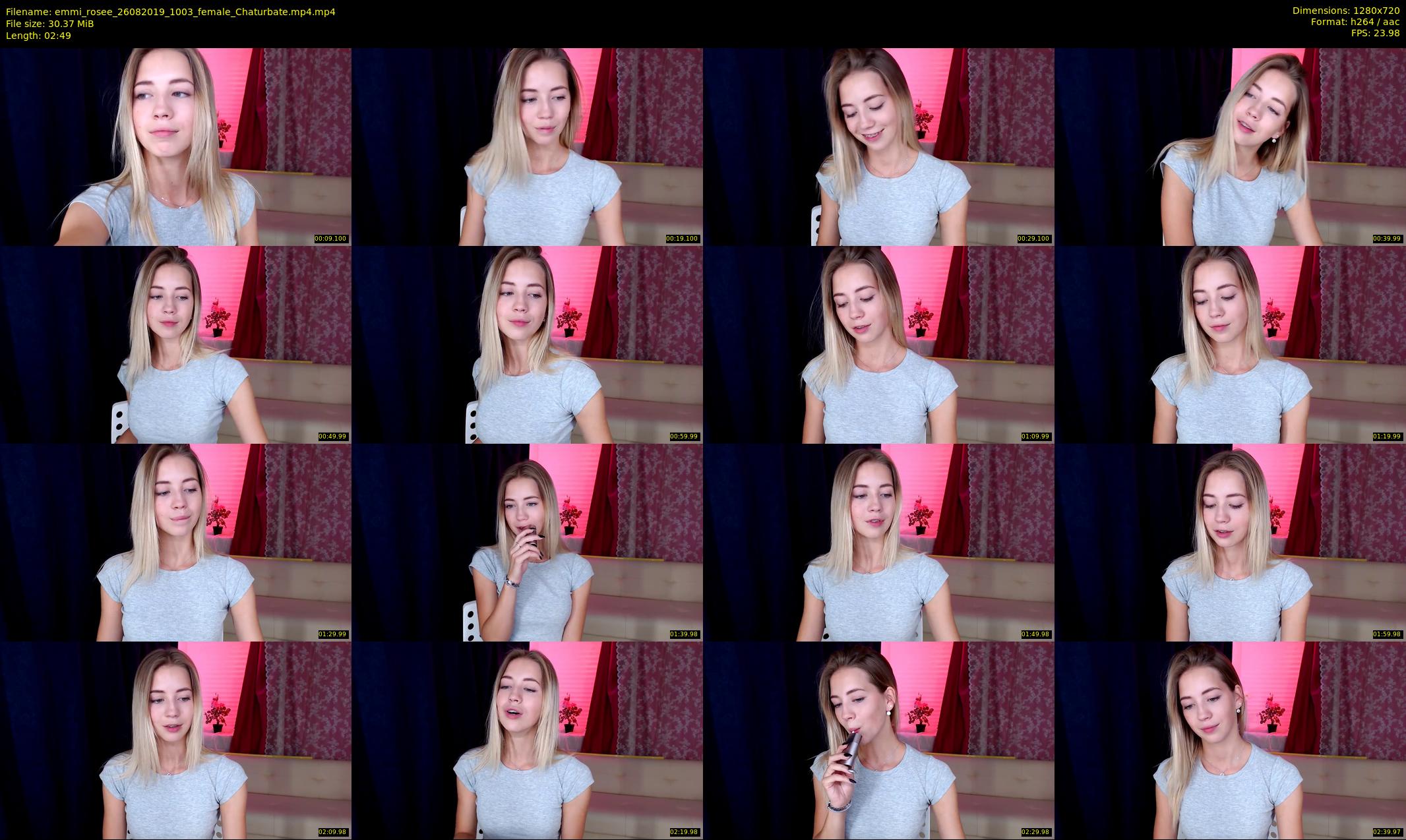 emmi_rosee — 3 minute Chaturbate female cam show recording, 720p, Aug 26, 2019