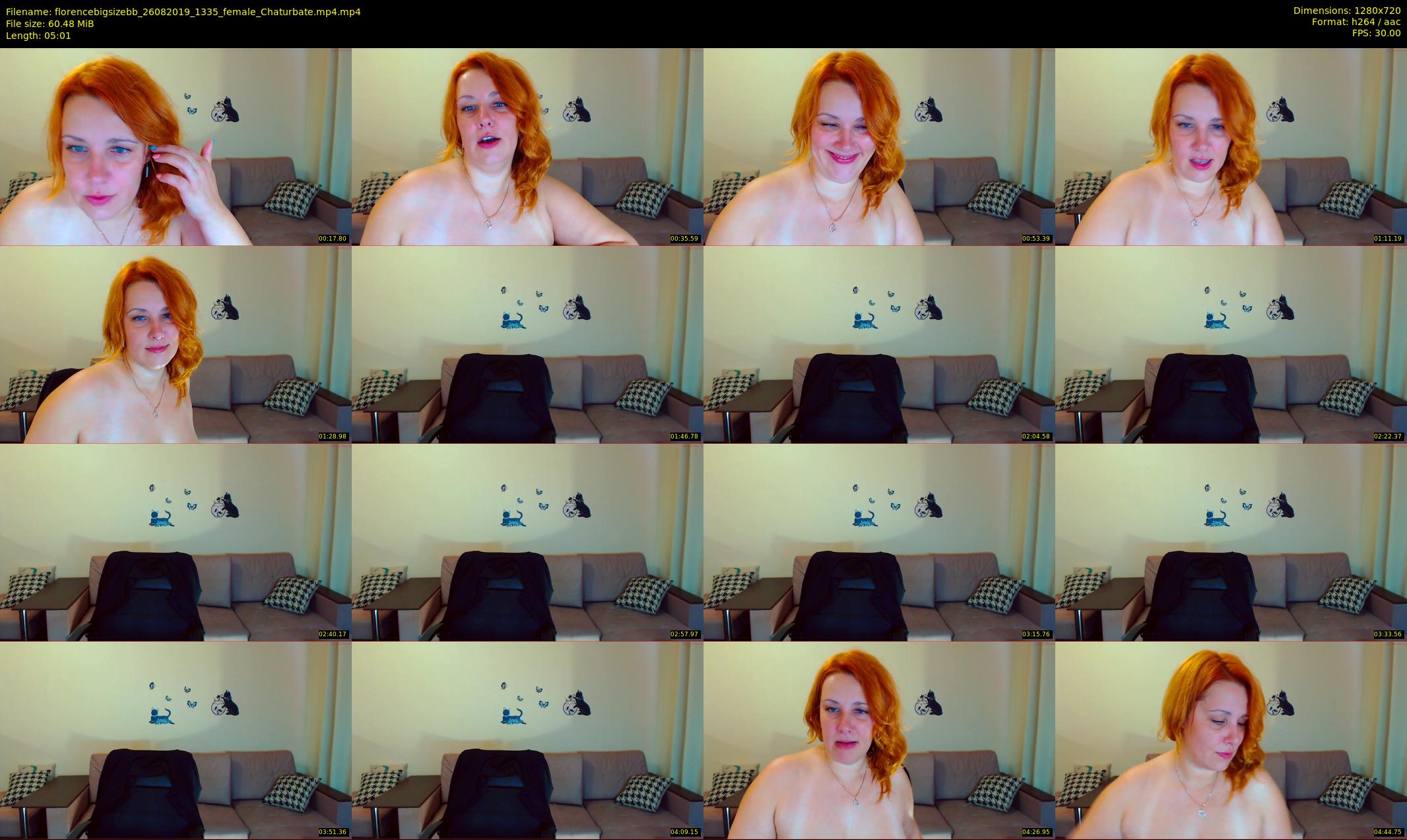 florencebigsizebb — 6 minute Chaturbate female cam show recording, 720p, Aug 26, 2019