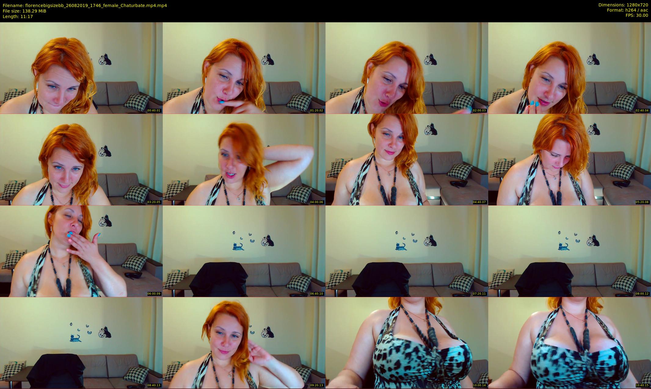 florencebigsizebb — 12 minute Chaturbate female cam show recording, 720p, Aug 26, 2019