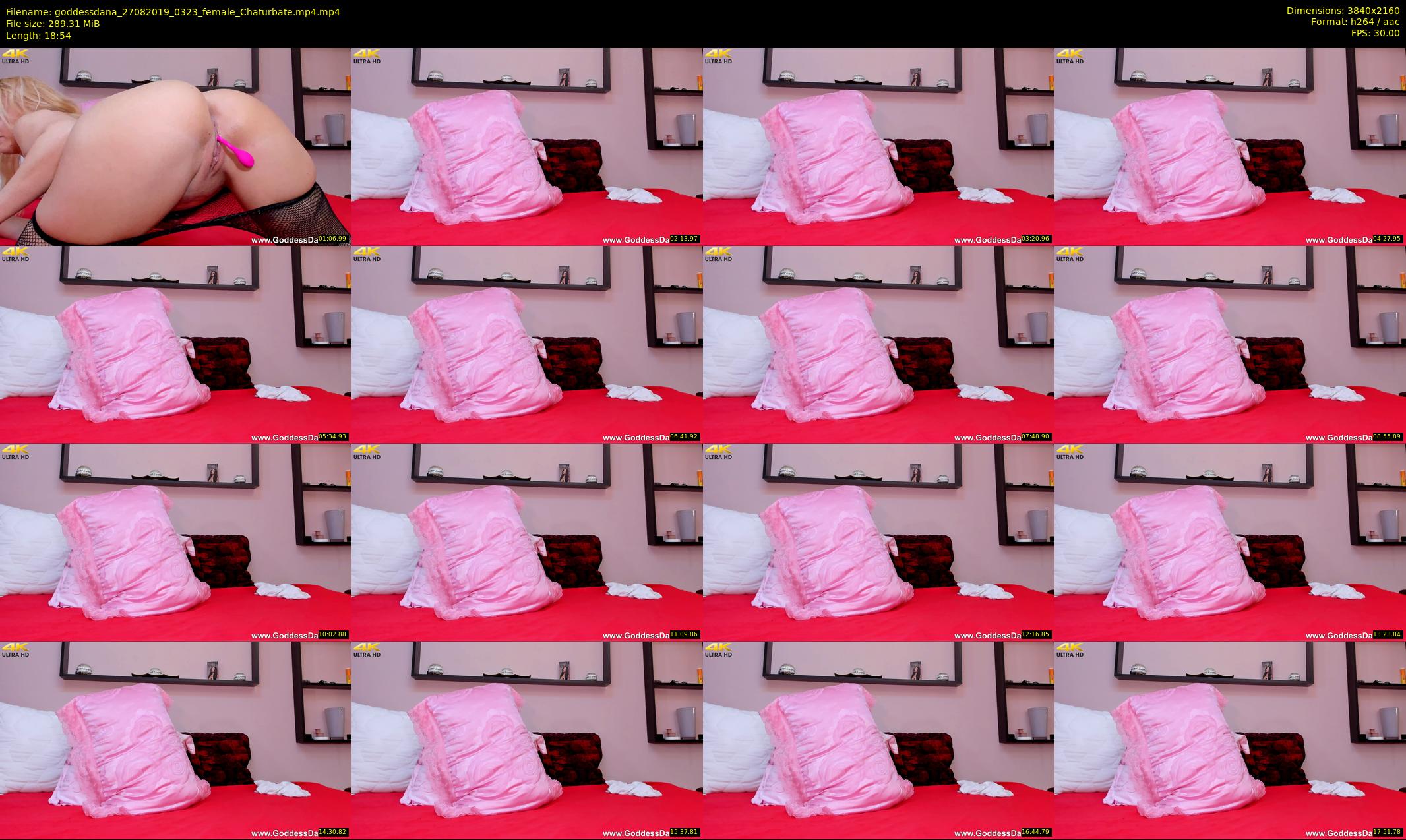 goddessdana — 19 minute Chaturbate female cam show recording, 4K, Aug 27, 2019