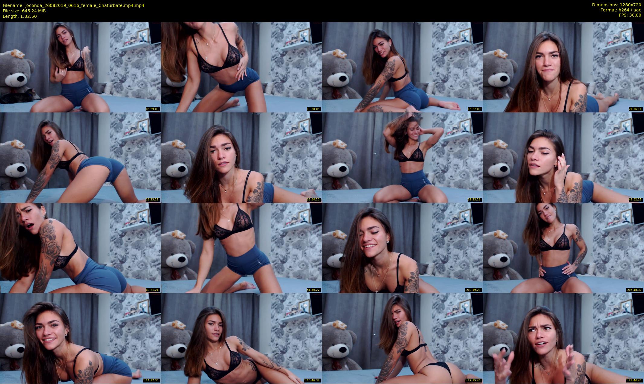 joconda — 93 minute Chaturbate female cam show recording, 720p, Aug 26, 2019
