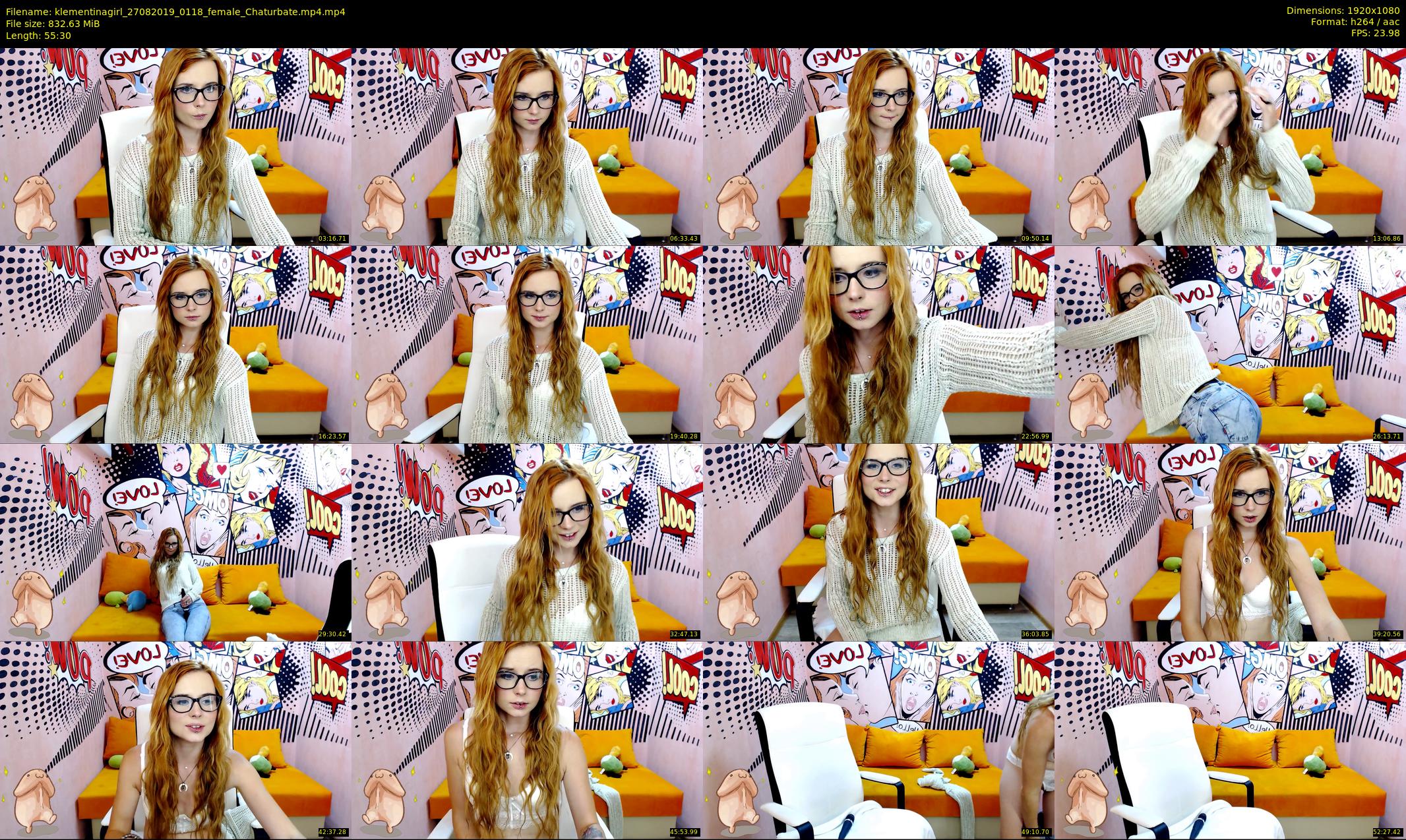 klementinagirl — 56 minute Chaturbate female cam show recording, 1080p, Aug 27, 2019