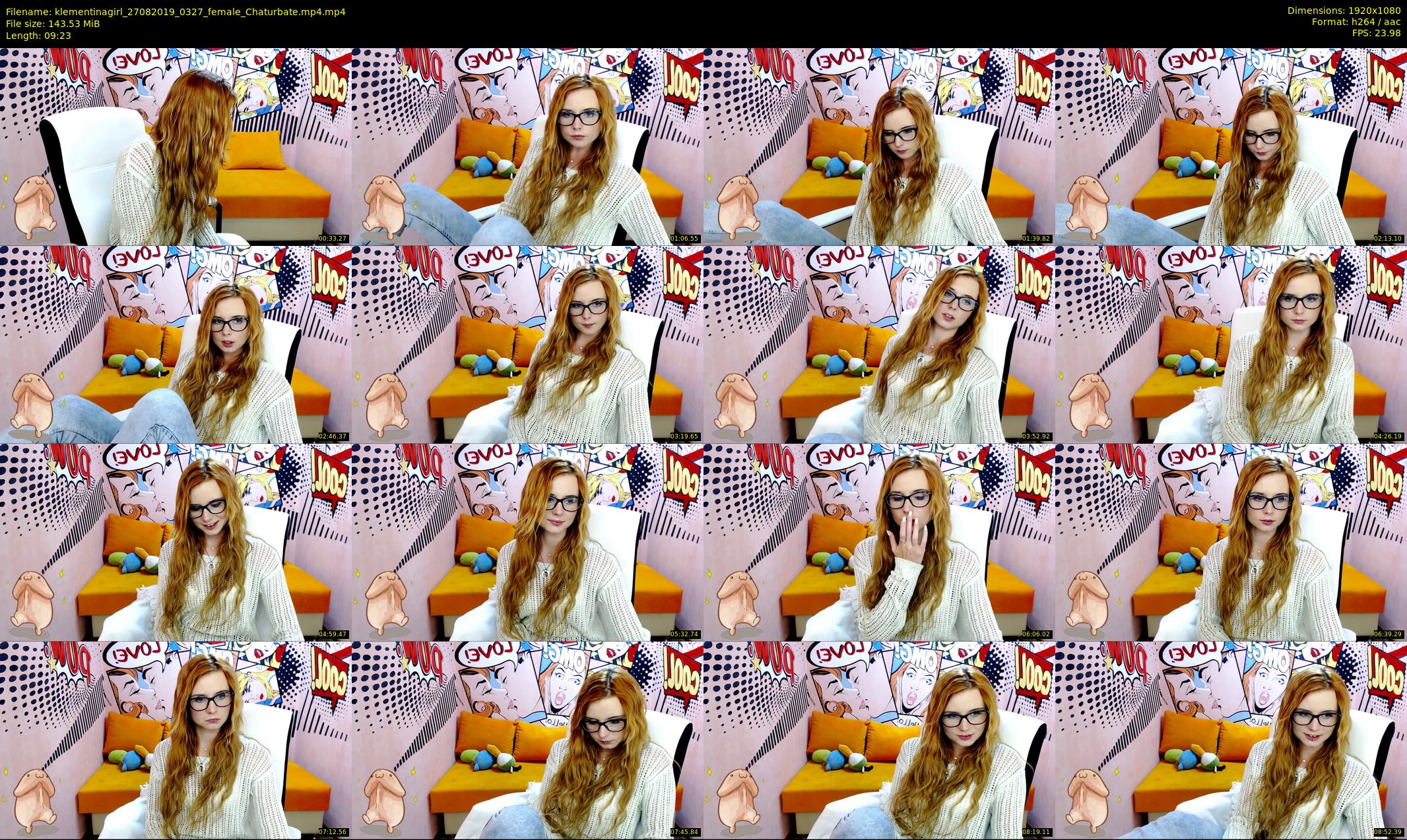 klementinagirl — 10 minute Chaturbate female cam show recording, 1080p, Aug 27, 2019
