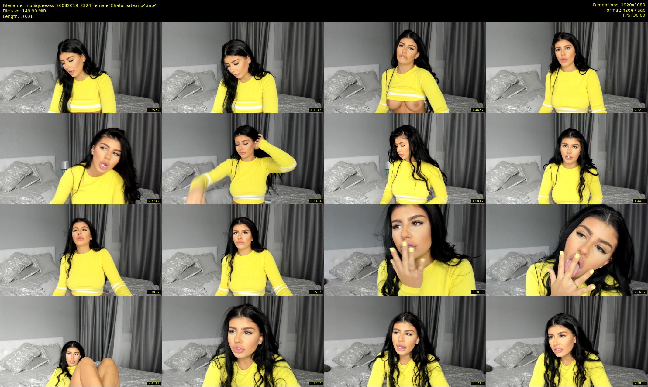 moniqueeass — 11 minute Chaturbate female cam show recording, 1080p, Aug 26, 2019