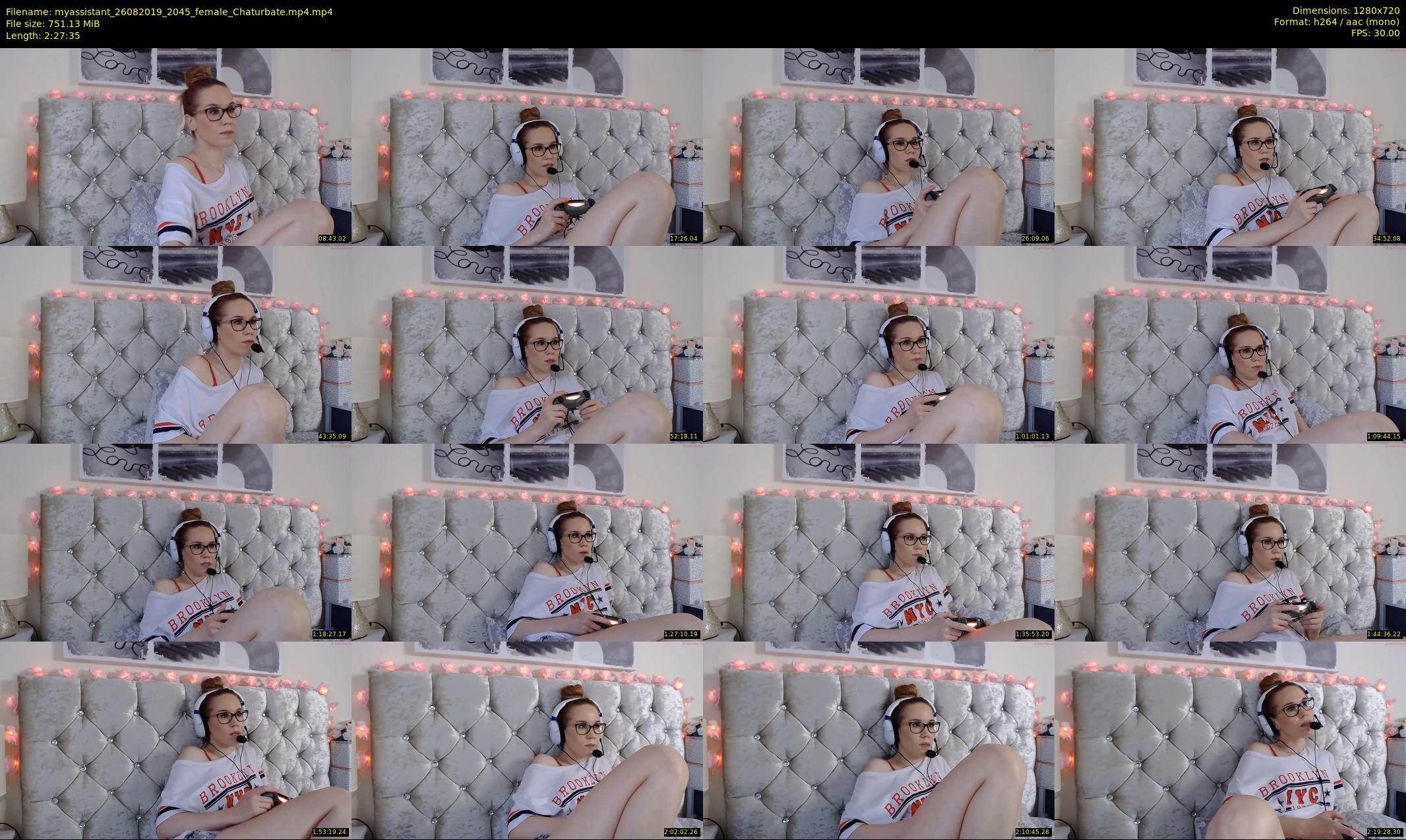 myassistant — 148 minute Chaturbate female cam show recording, 720p, Aug 26, 2019