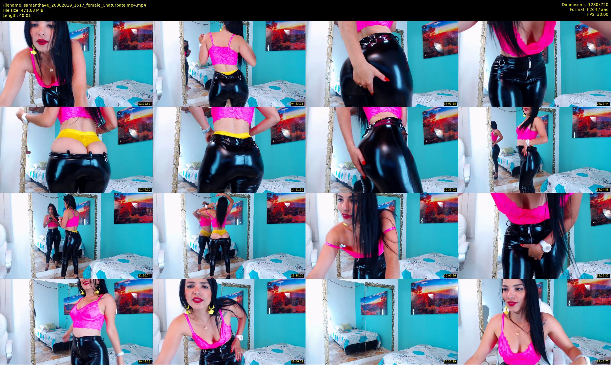 samantha46 — 41 minute Chaturbate female cam show recording, 720p, Aug 26, 2019