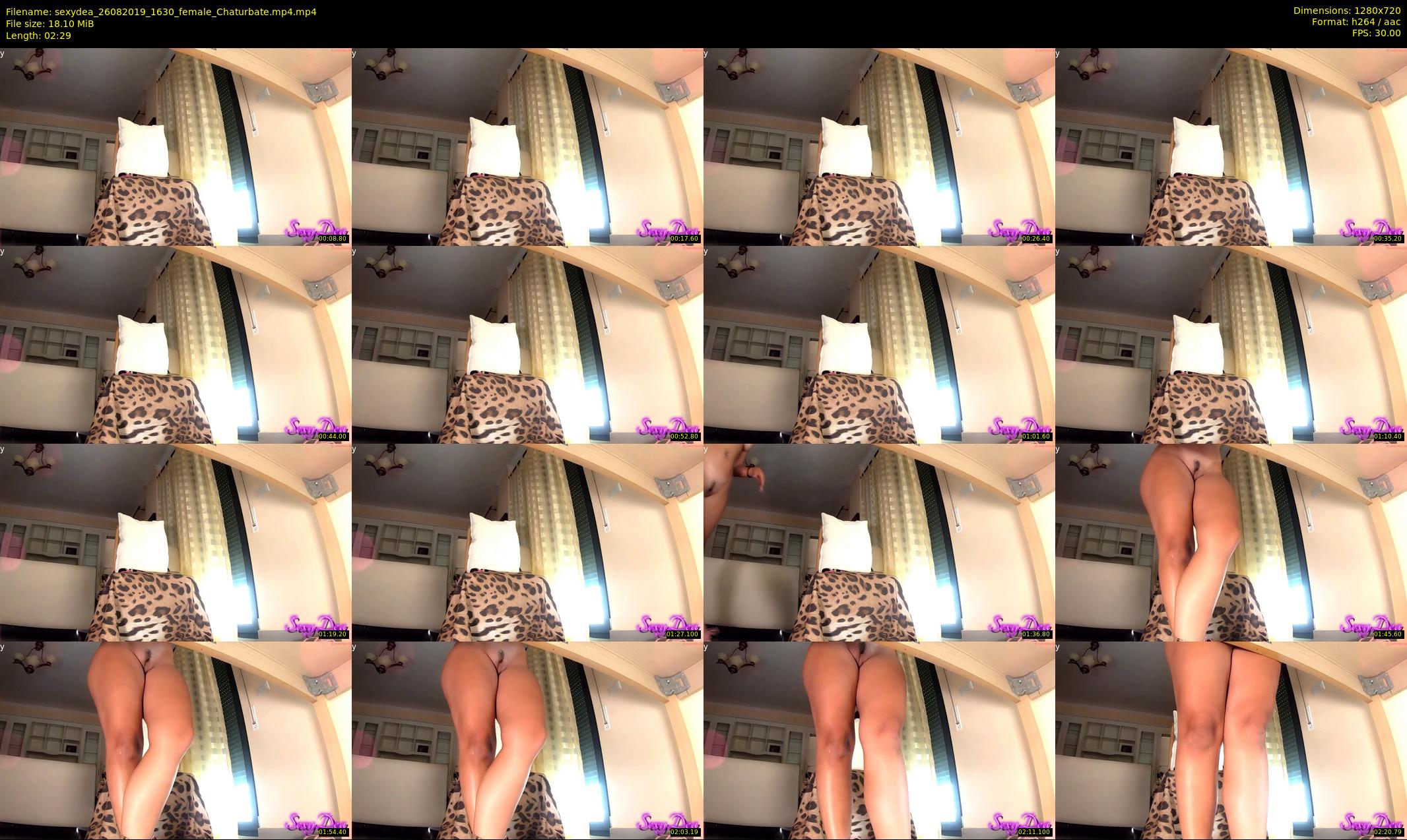 sexydea — 3 minute Chaturbate female cam show recording, 720p, Aug 26, 2019