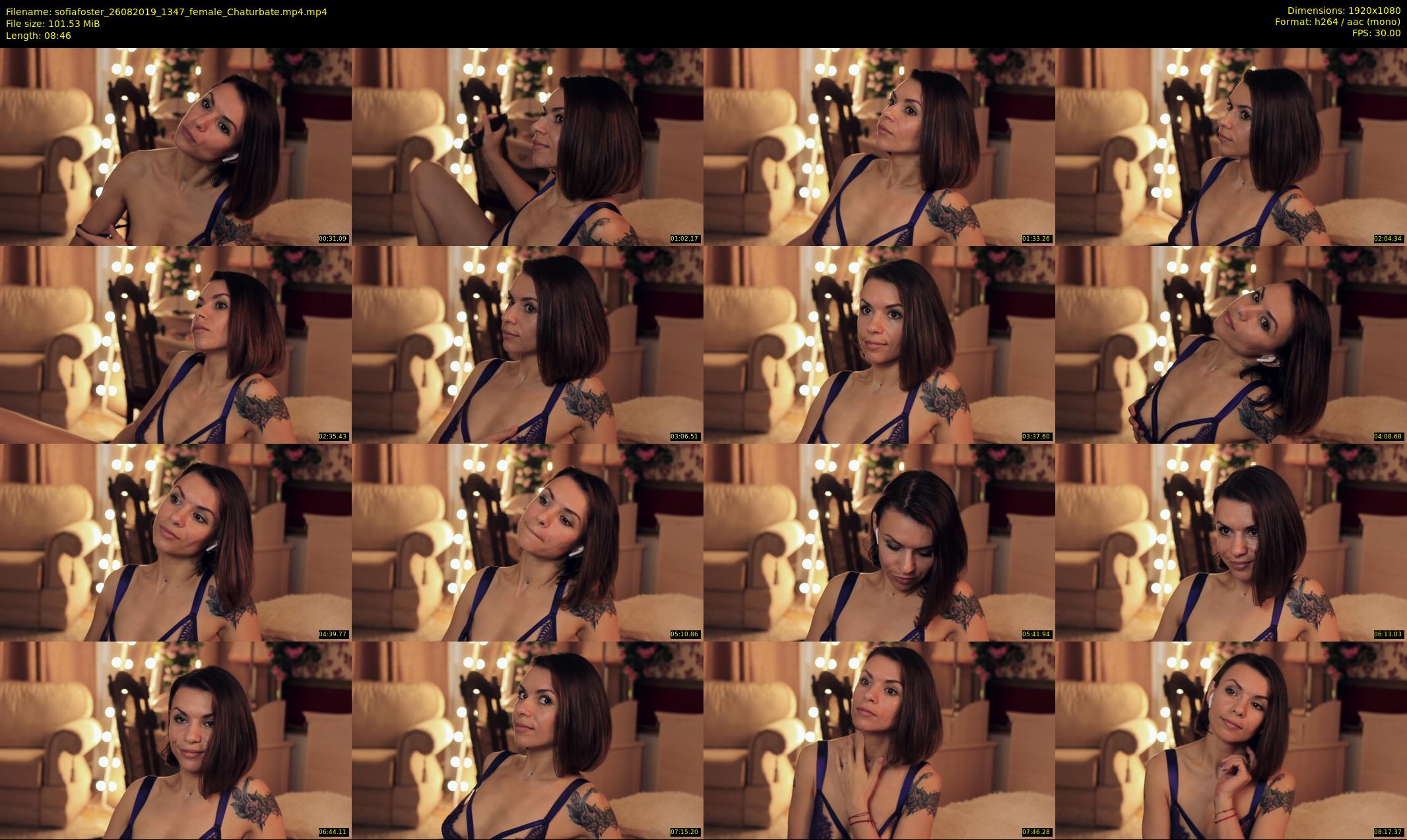 sofiafoster — 9 minute Chaturbate female cam show recording, 1080p, Aug 26, 2019