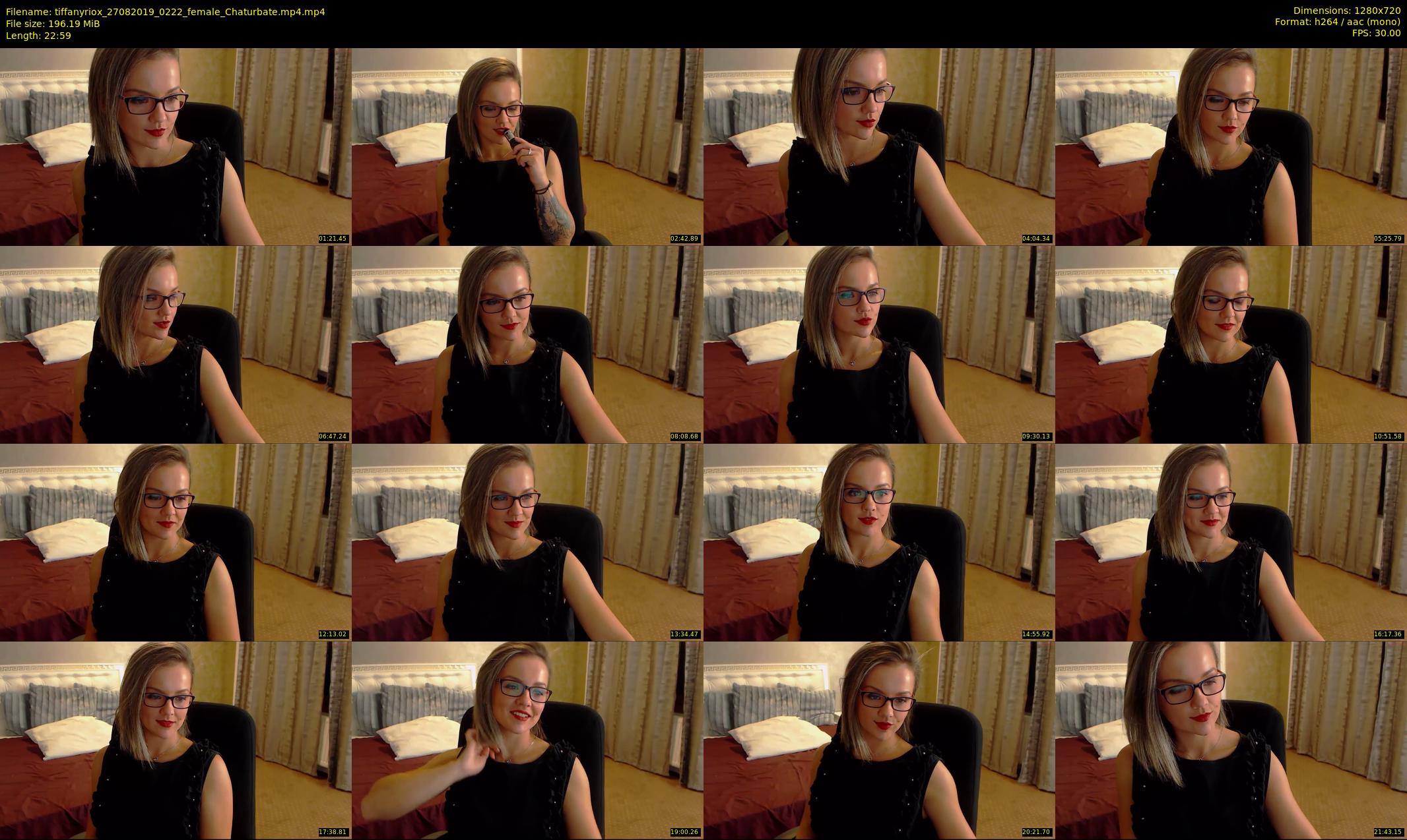 tiffanyriox — 23 minute Chaturbate female cam show recording, 720p, Aug 27, 2019