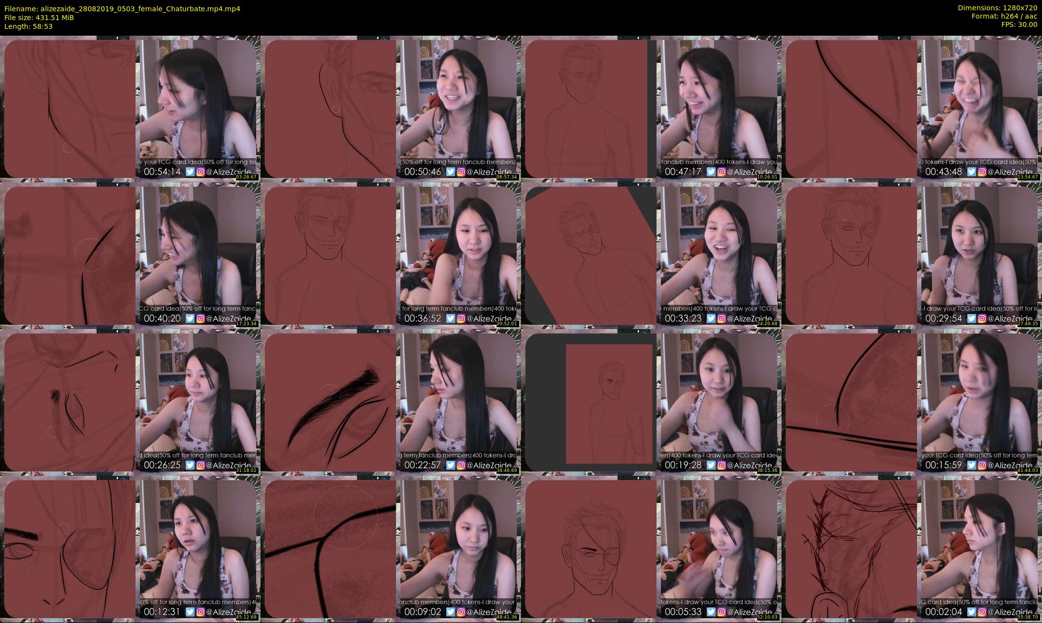 alizezaide — 59 minute Chaturbate female cam show recording, 720p, Aug 28, 2019