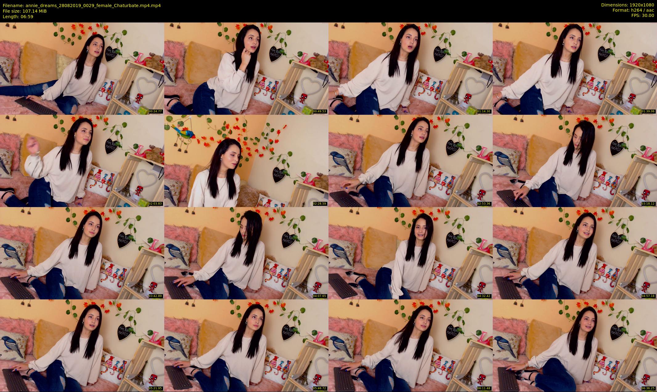 annie_dreams — 7 minute Chaturbate female cam show recording, 1080p, Aug 28, 2019
