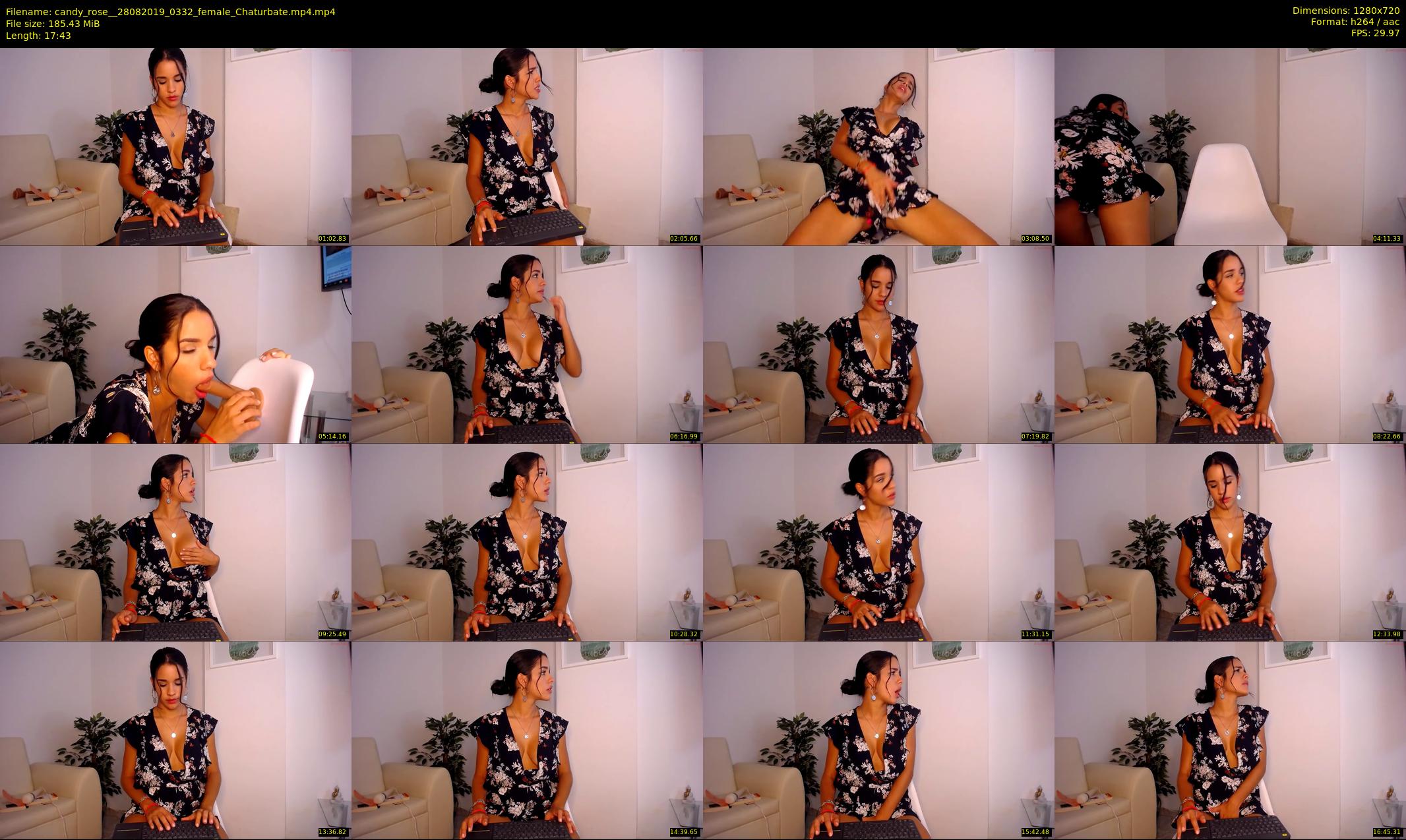 candy_rose_ — 18 minute Chaturbate female cam show recording, 720p, Aug 28, 2019