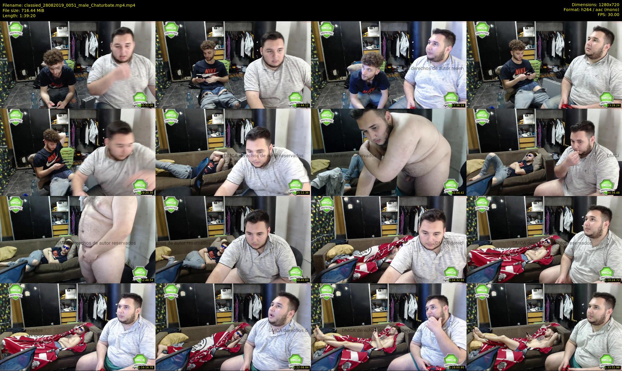 classied — 100 minute Chaturbate male cam show recording, 720p, Aug 28, 2019