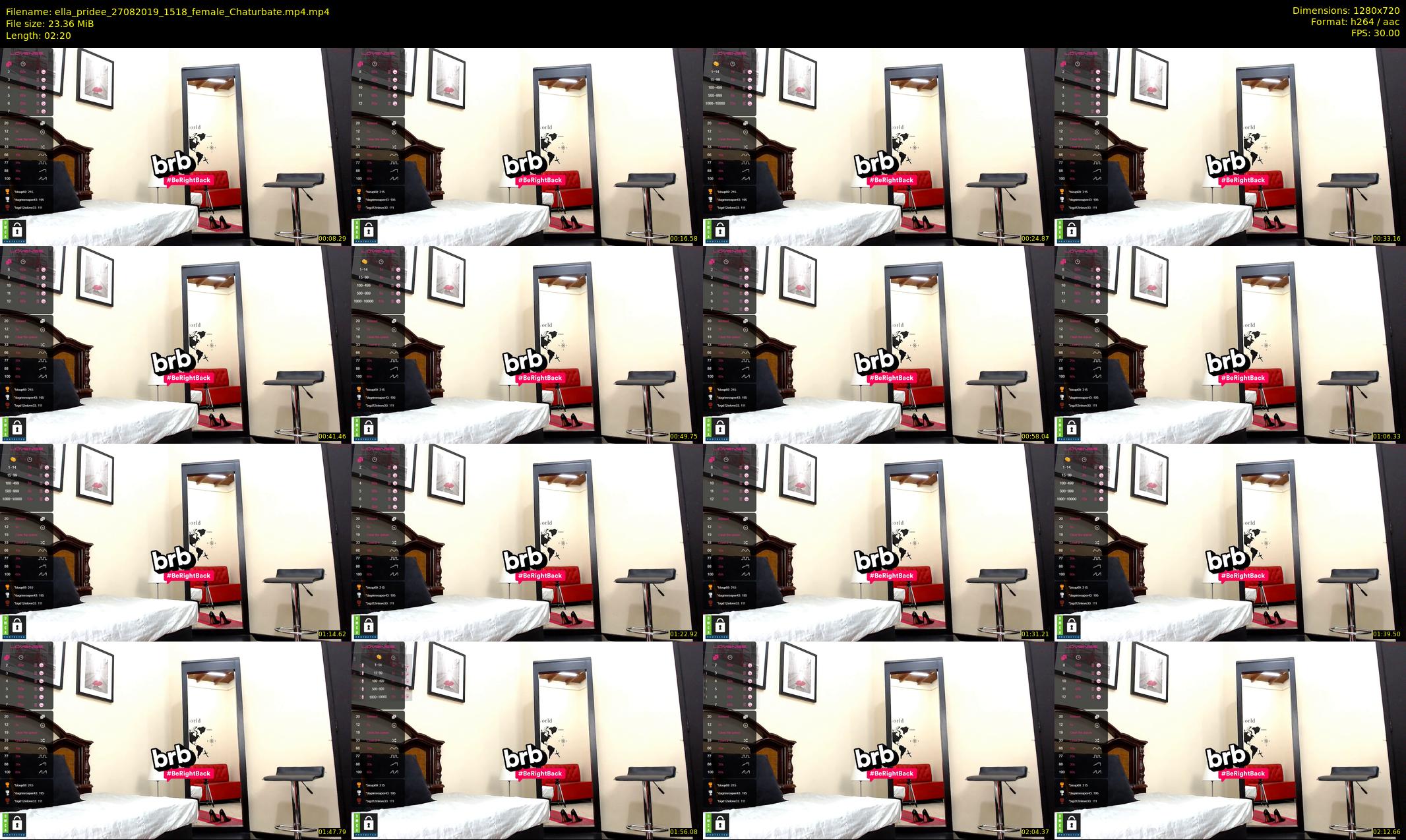 ella_pridee — 3 minute Chaturbate female cam show recording, 720p, Aug 27, 2019