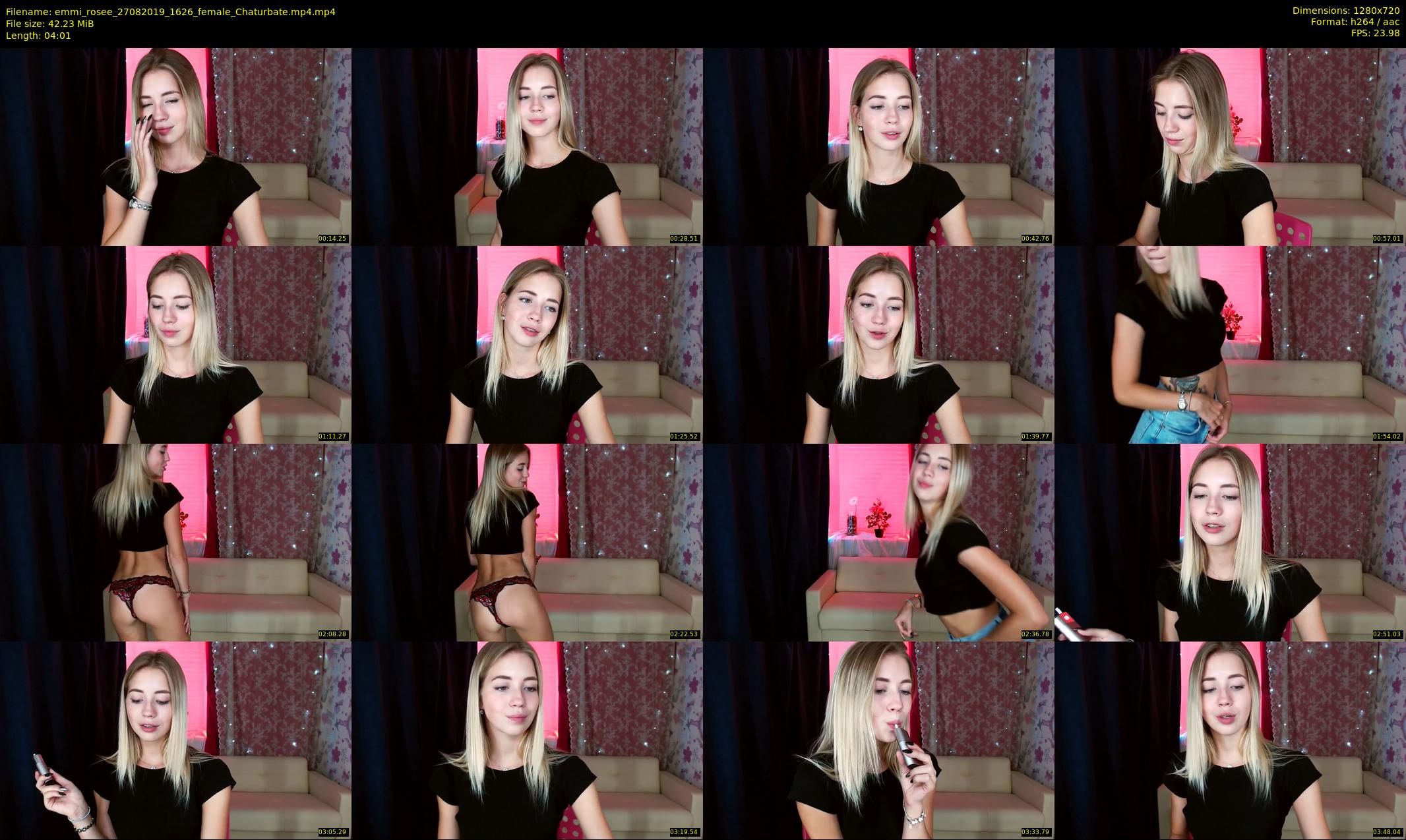 emmi_rosee — 5 minute Chaturbate female cam show recording, 720p, Aug 27, 2019