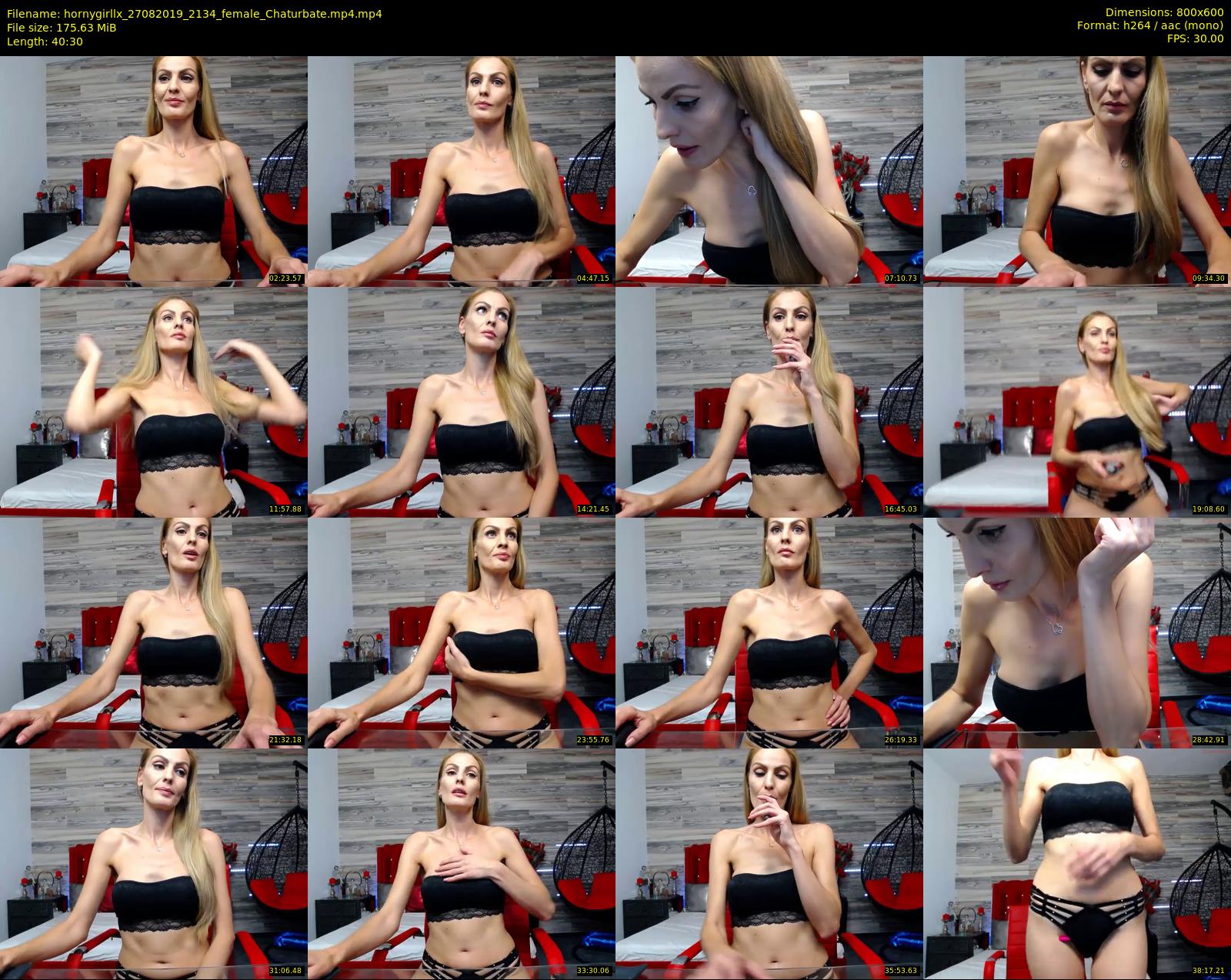 hornygirllx — 41 minute Chaturbate female cam show recording, 480p, Aug 27, 2019