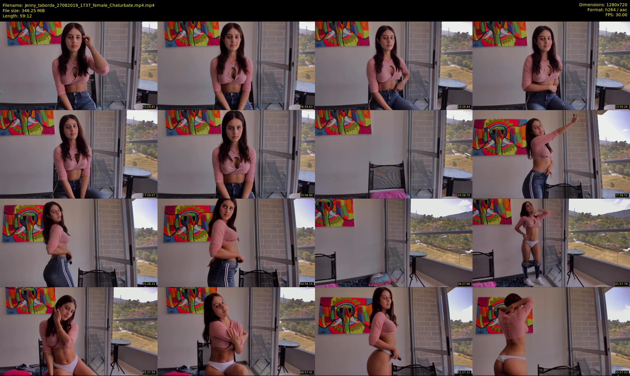 jenny_taborda — 60 minute Chaturbate female cam show recording, 720p, Aug 27, 2019