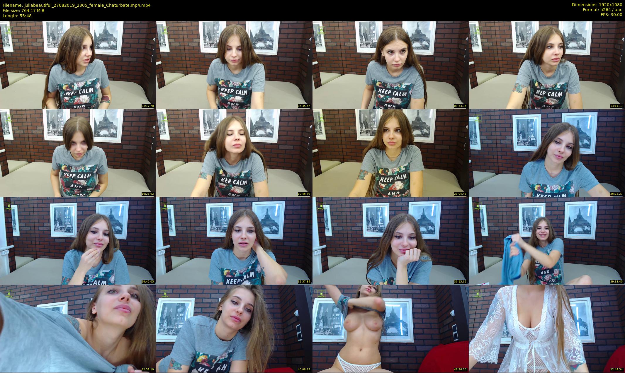 juliabeautiful — 56 minute Chaturbate female cam show recording, 1080p, Aug 27, 2019