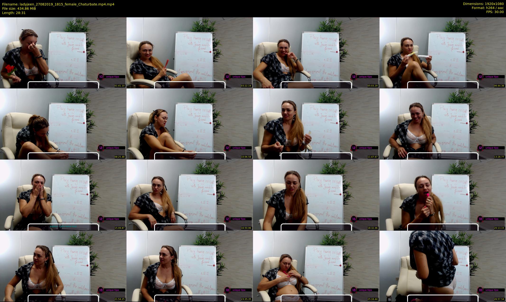 ladyjeen — 29 minute Chaturbate female cam show recording, 1080p, Aug 27, 2019