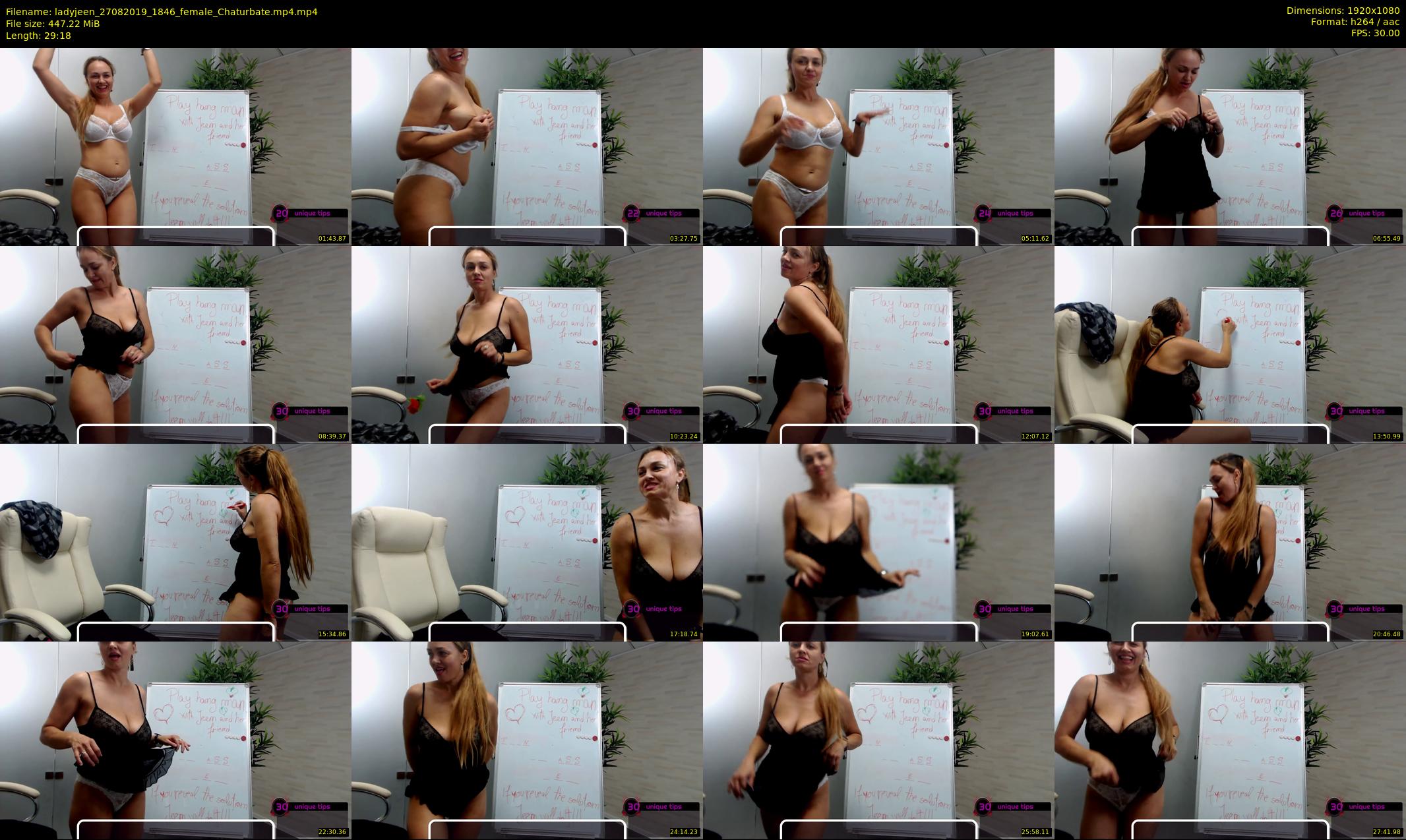 ladyjeen — 30 minute Chaturbate female cam show recording, 1080p, Aug 27, 2019