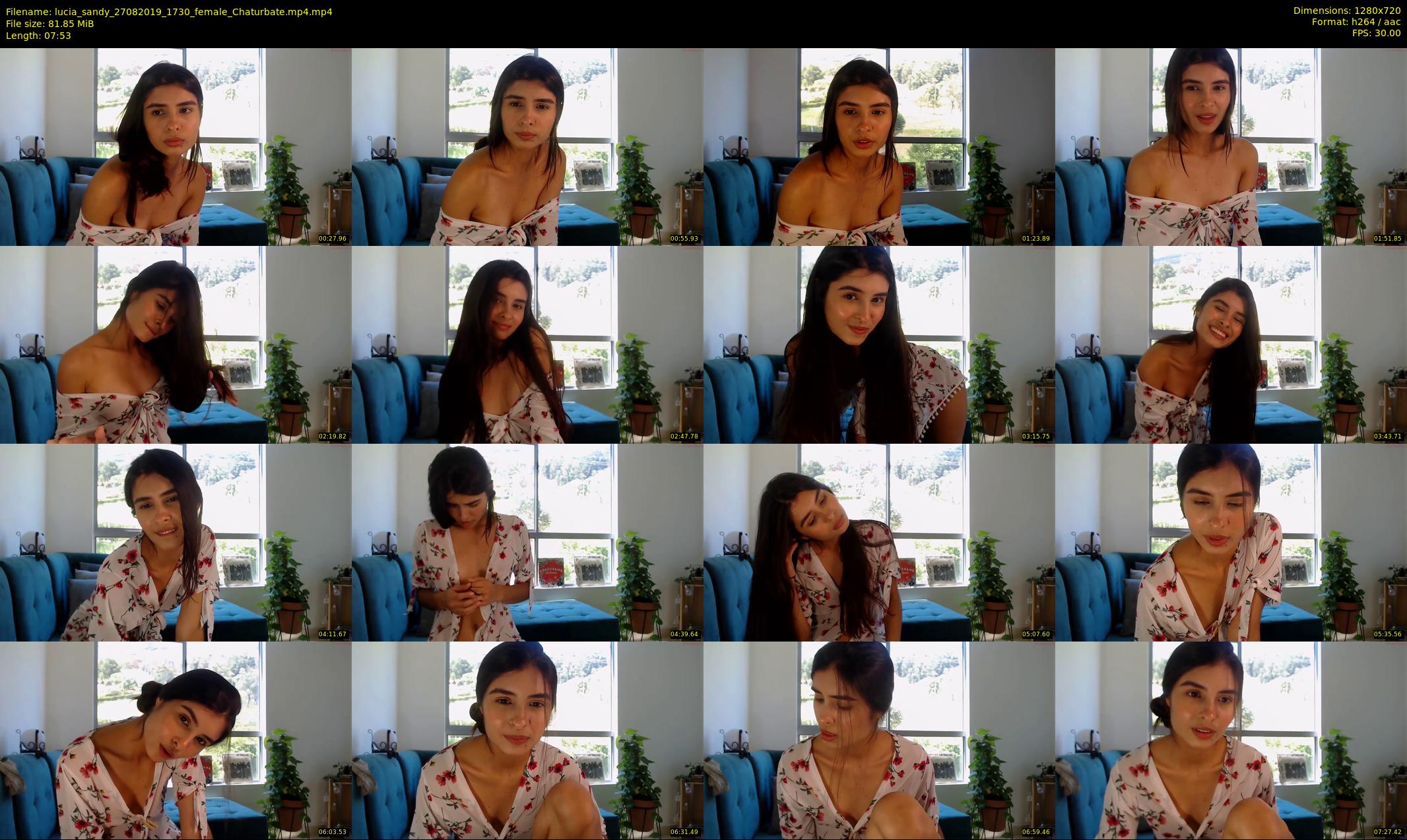 lucia_sandy — 8 minute Chaturbate female cam show recording, 720p, Aug 27, 2019