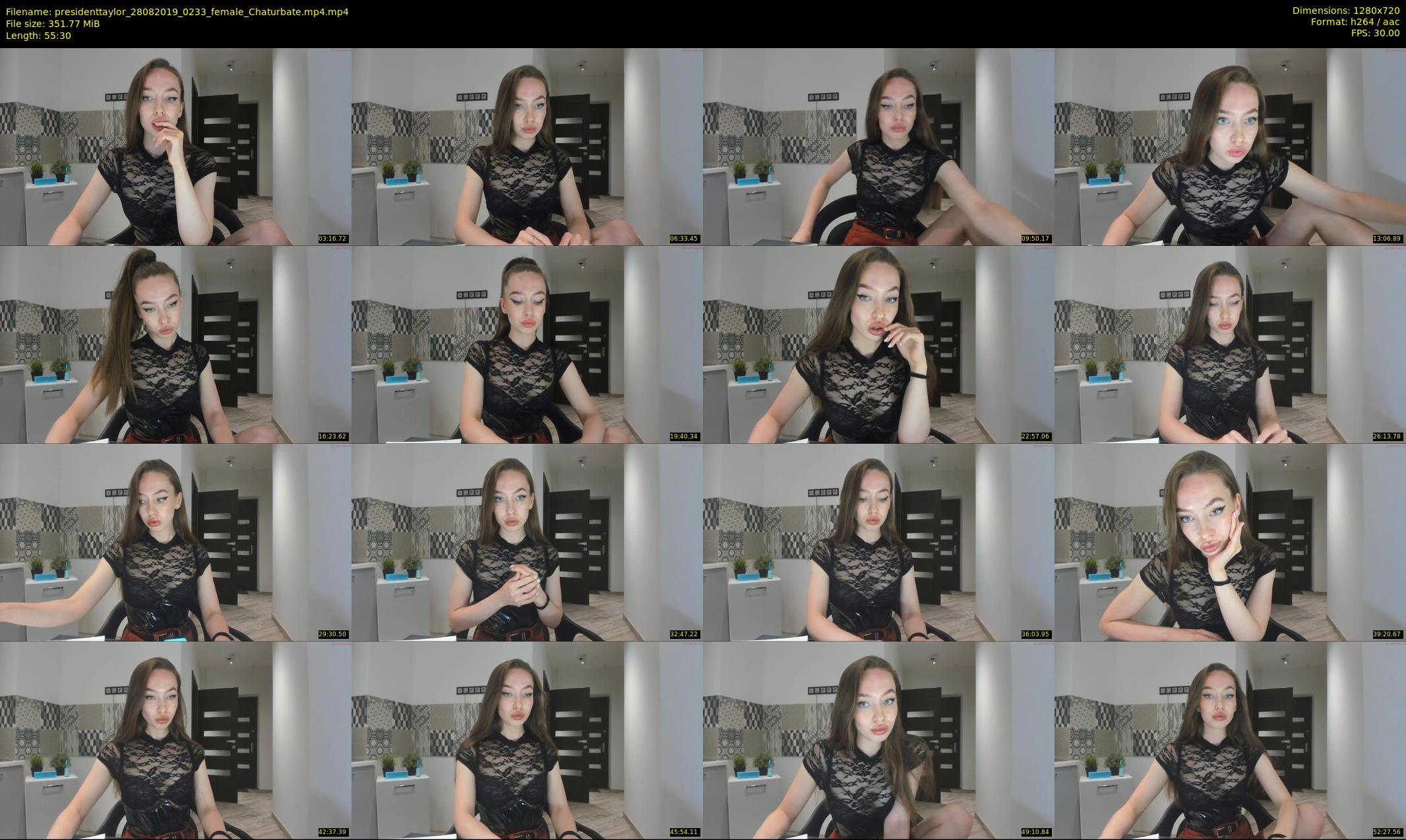 presidenttaylor — 56 minute Chaturbate female cam show recording, 720p, Aug 28, 2019