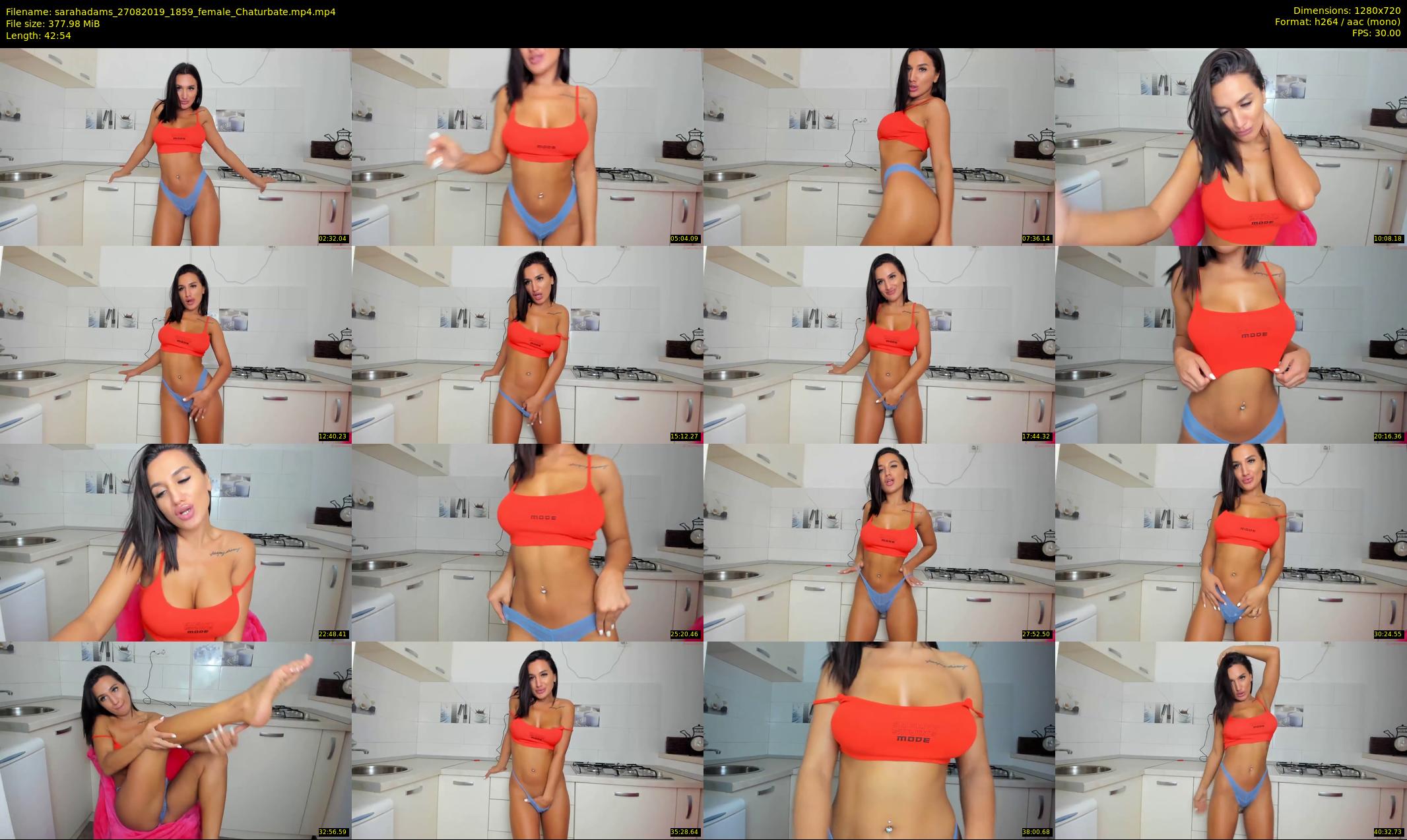 sarahadams — 43 minute Chaturbate female cam show recording, 720p, Aug 27, 2019