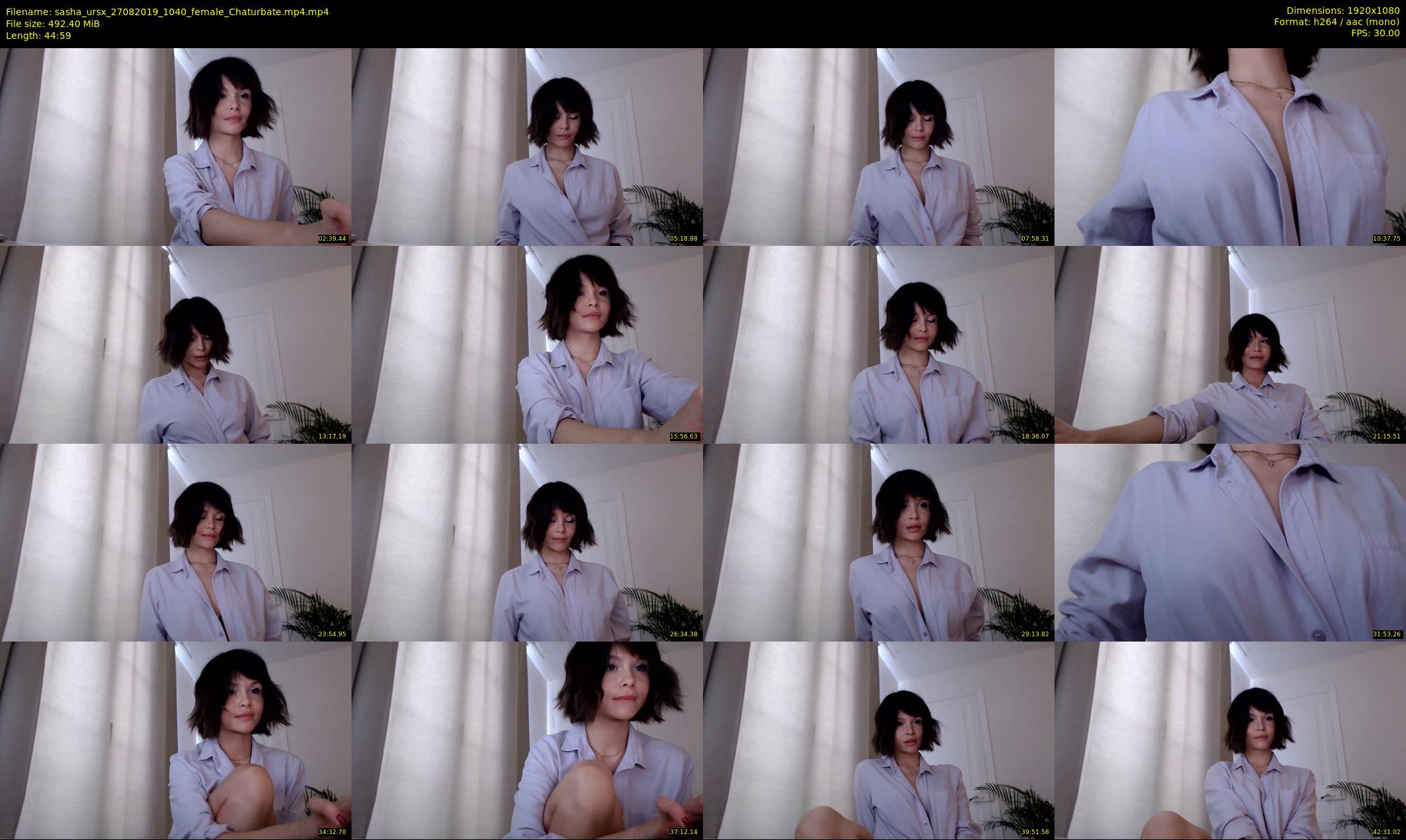 sasha_ursx — 45 minute Chaturbate female cam show recording, 1080p, Aug 27, 2019