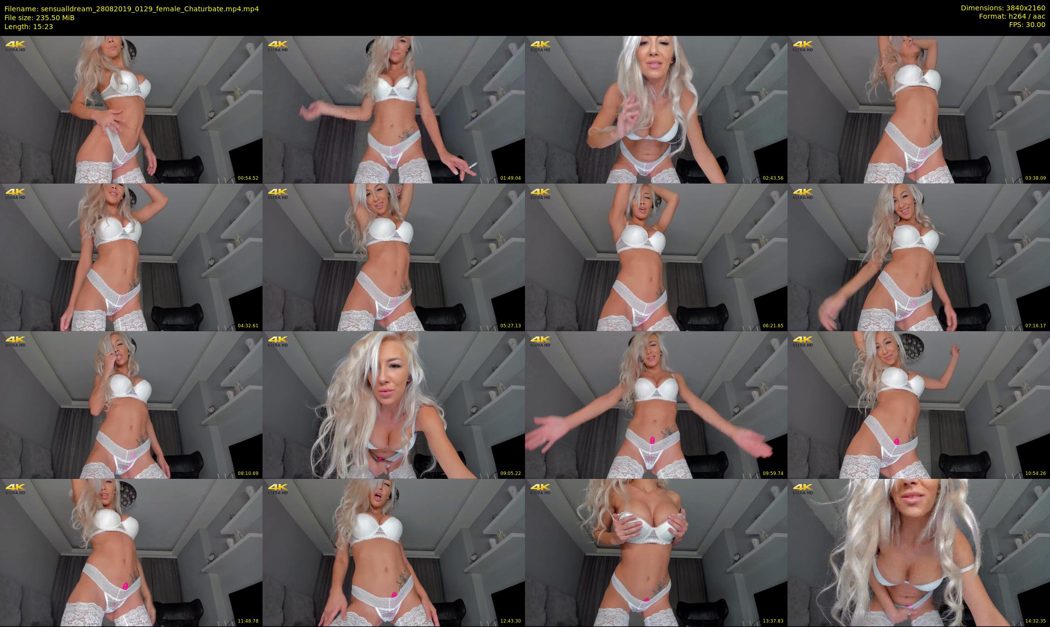 sensualldream — 16 minute Chaturbate female cam show recording, 4K, Aug 28, 2019
